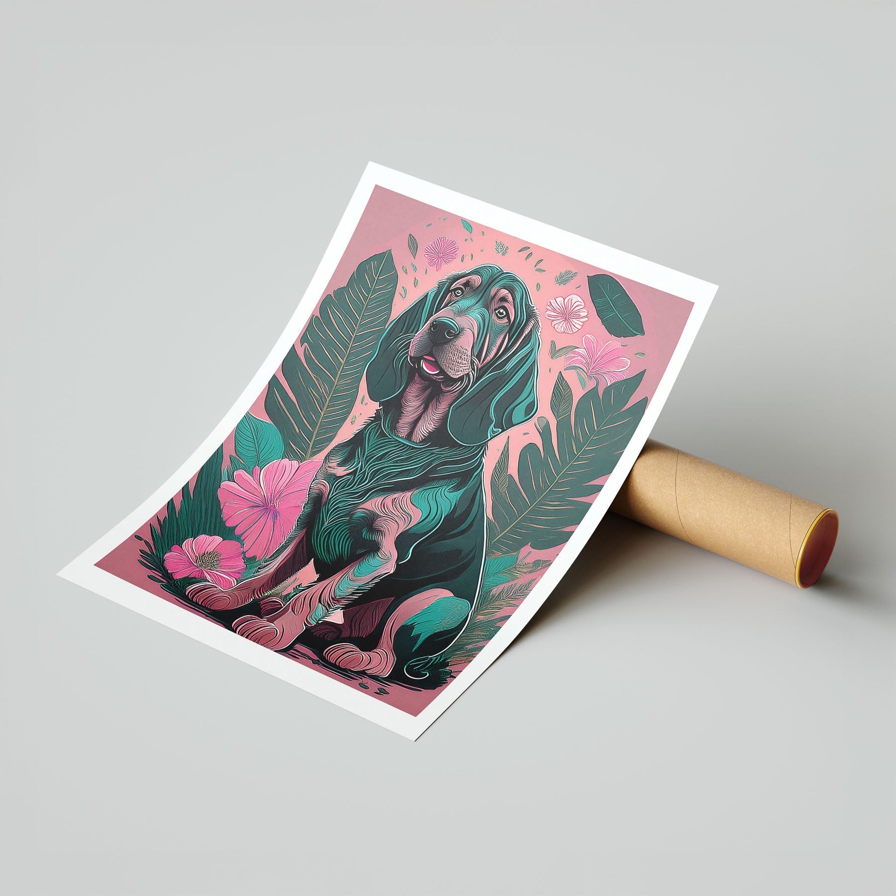 Bloodhound Flowery Dog image 7