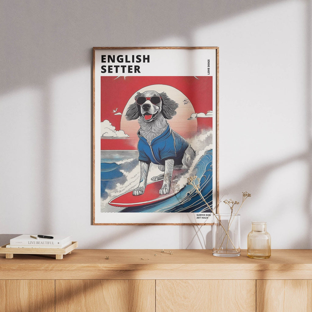 English Setter Hokosai Surfer Dogs 1 image 8