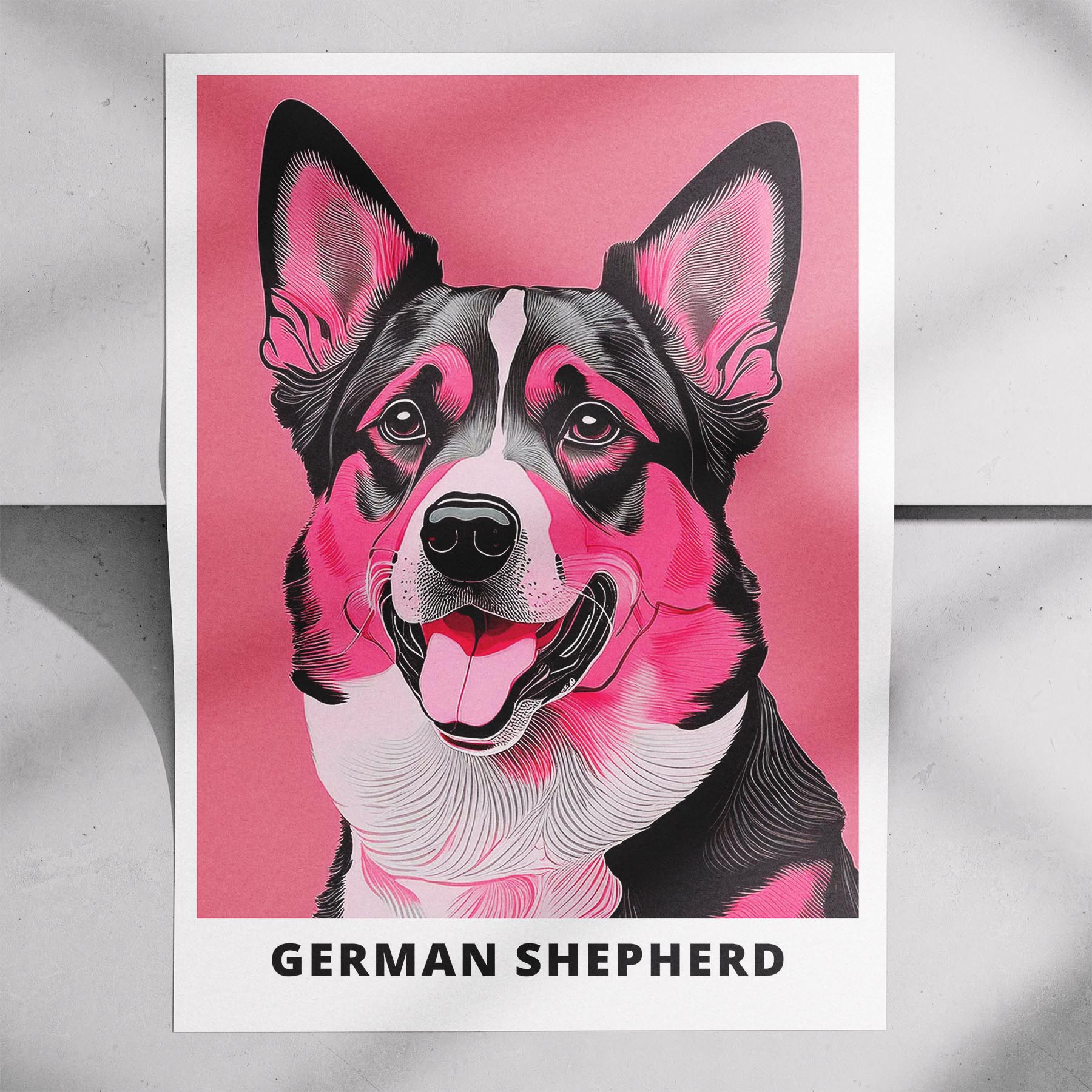 German Shepherd Pink and Black Dog Series 1 image 7