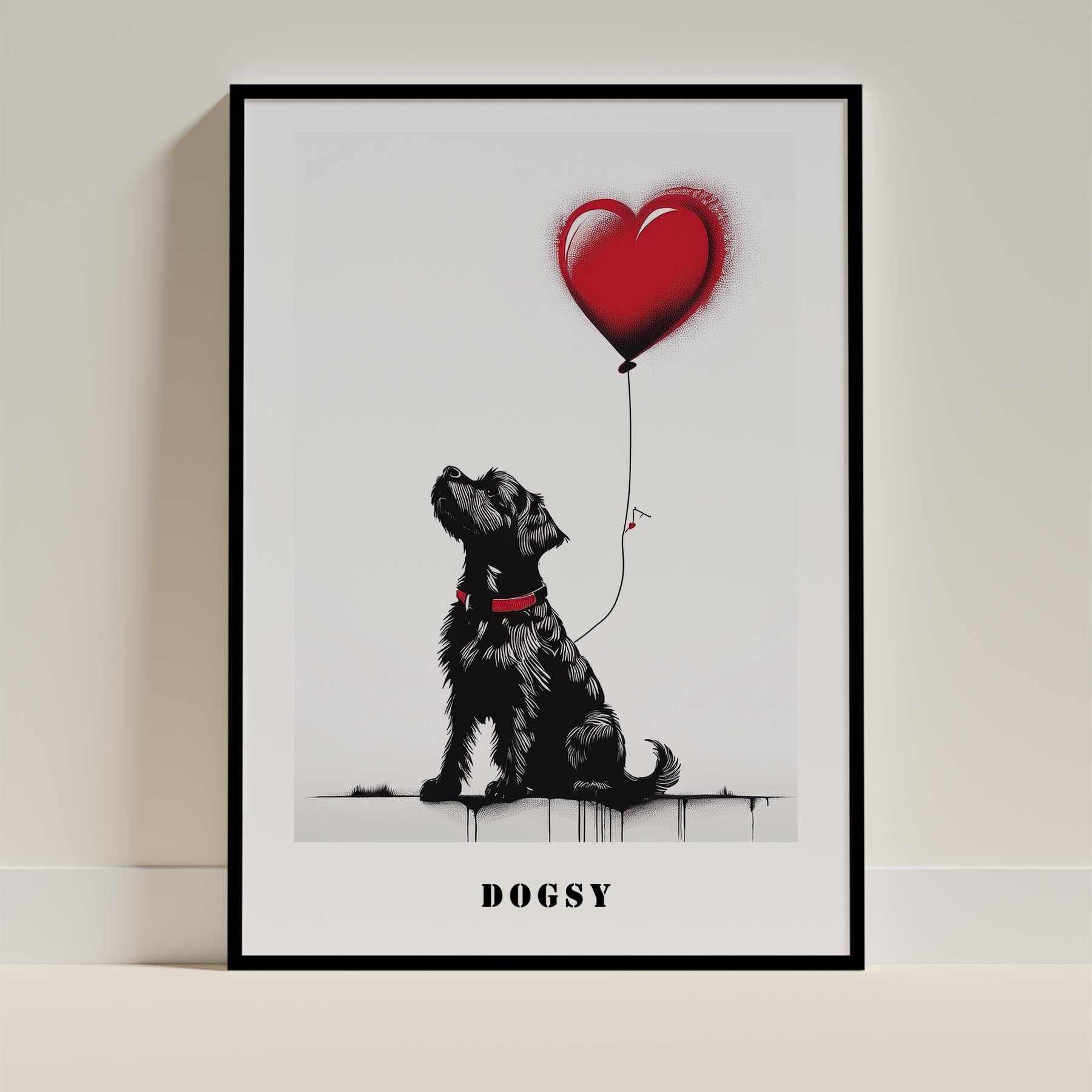 Cobberdog DOGSY Series inspired by the Art of Banksy with text Dogsy image 0