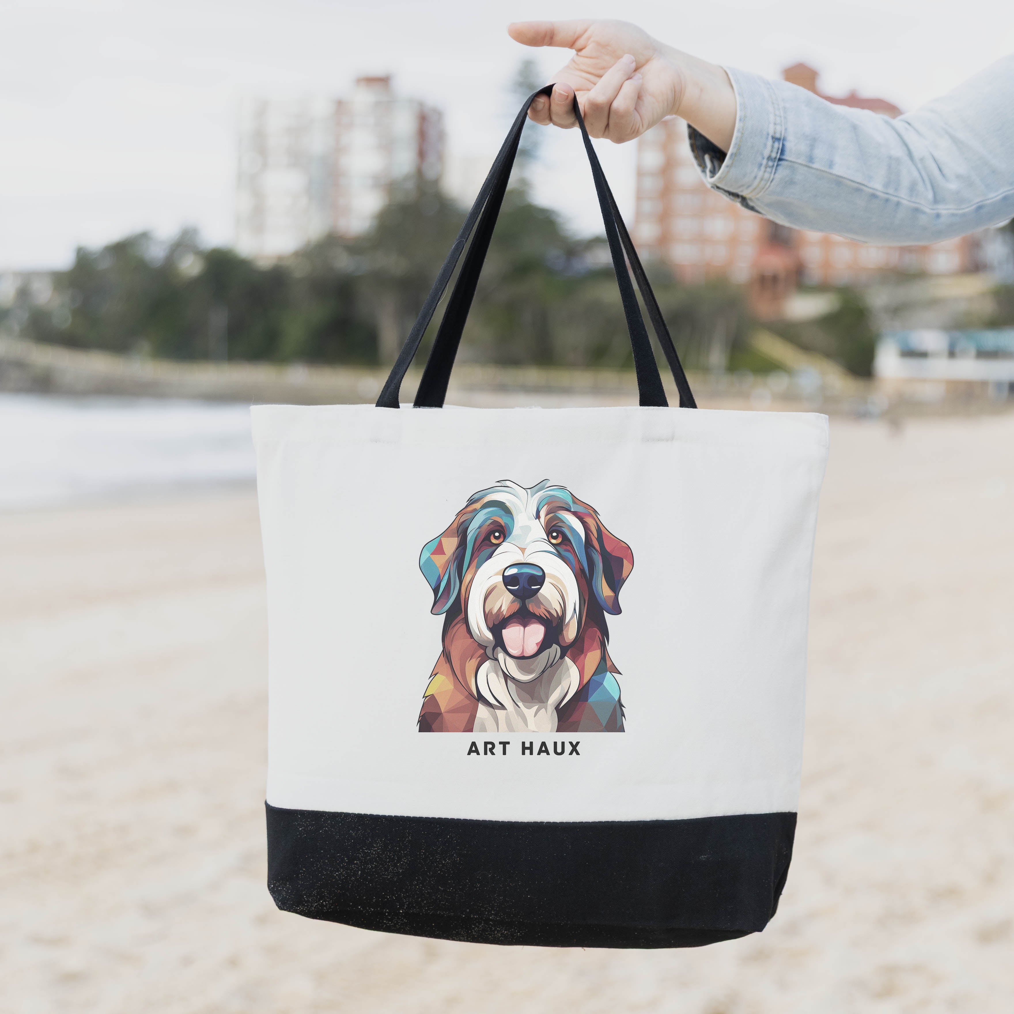 Old English Sheepdog Chic Graphic Art Bag image 0
