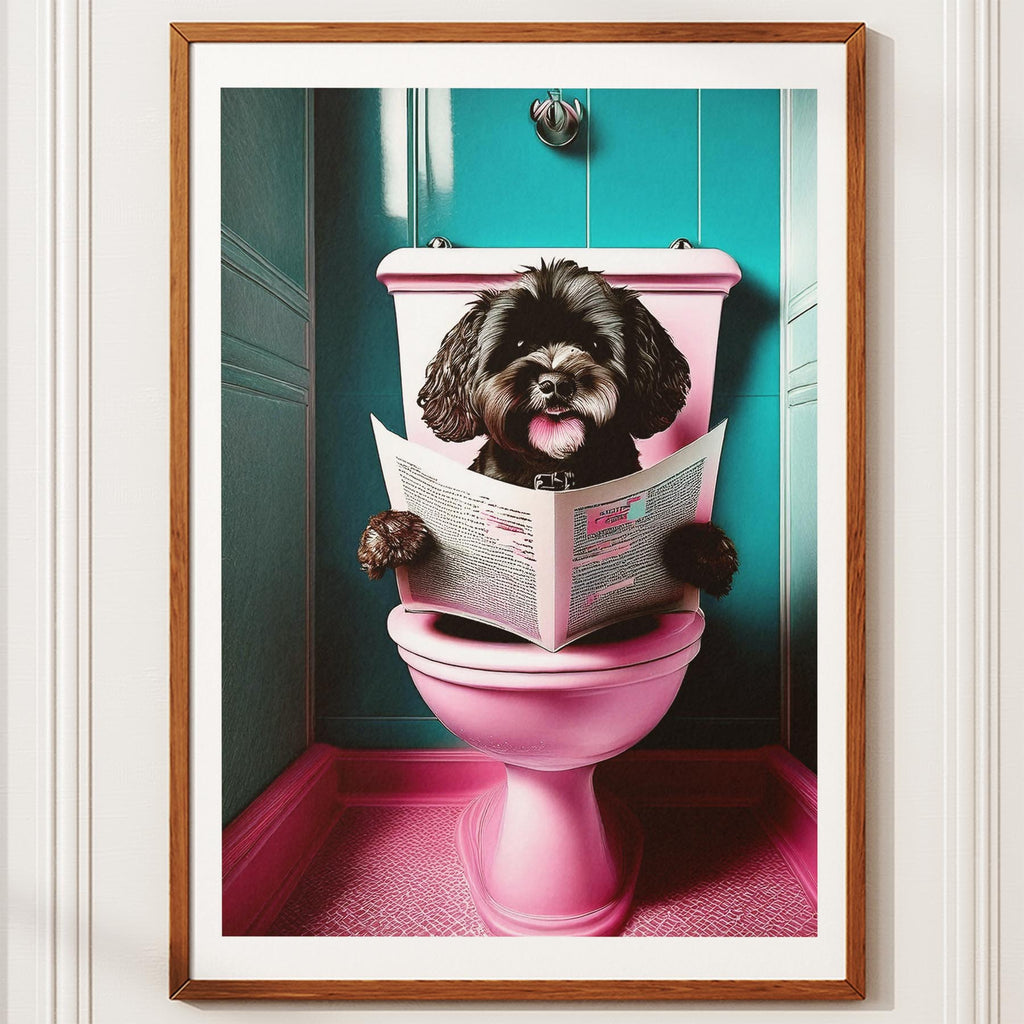 Bichon Frise Toilet Dogs PInk and Turquise image 10