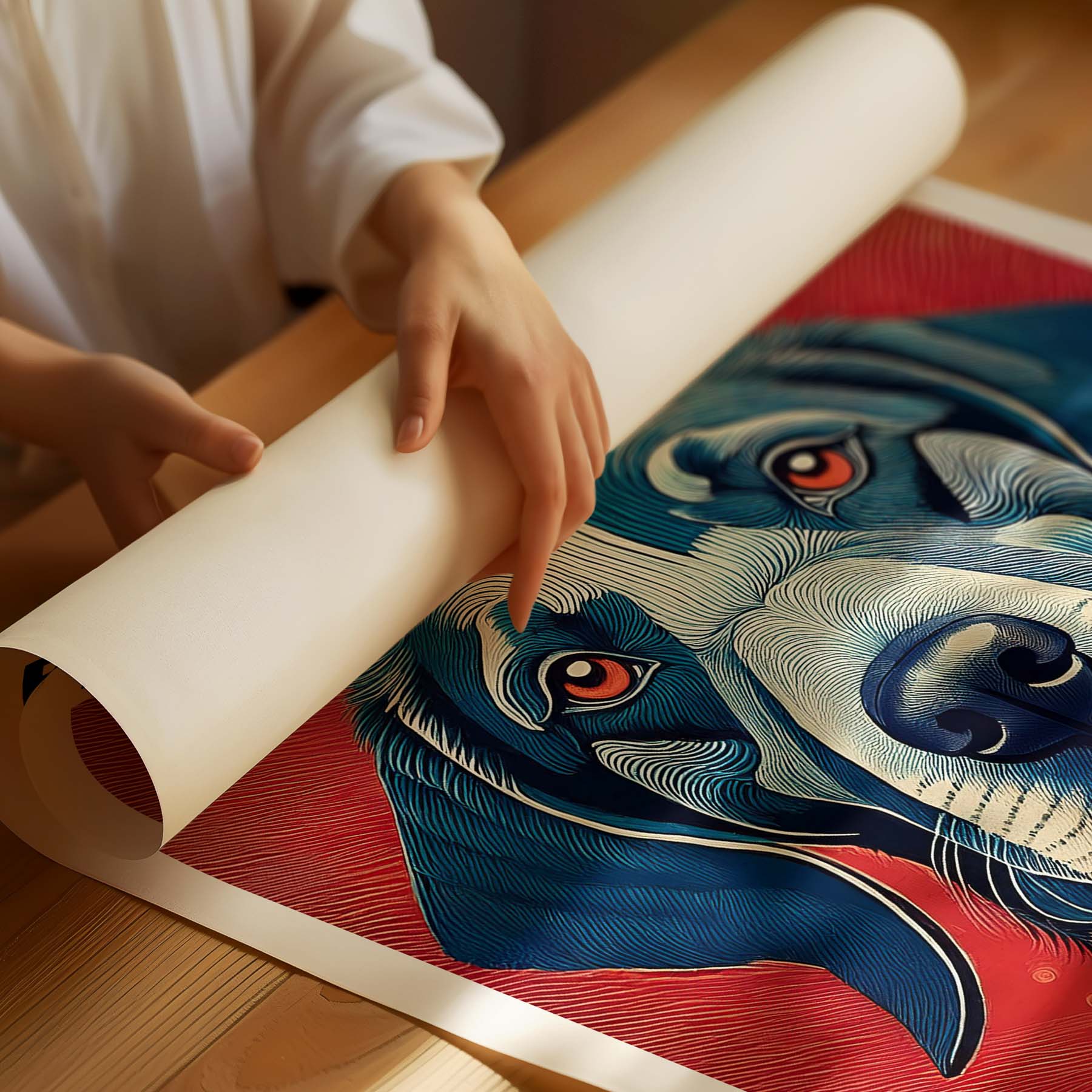 German Pointer Hokusai Japanese Inspired Dog Series with Text image 1