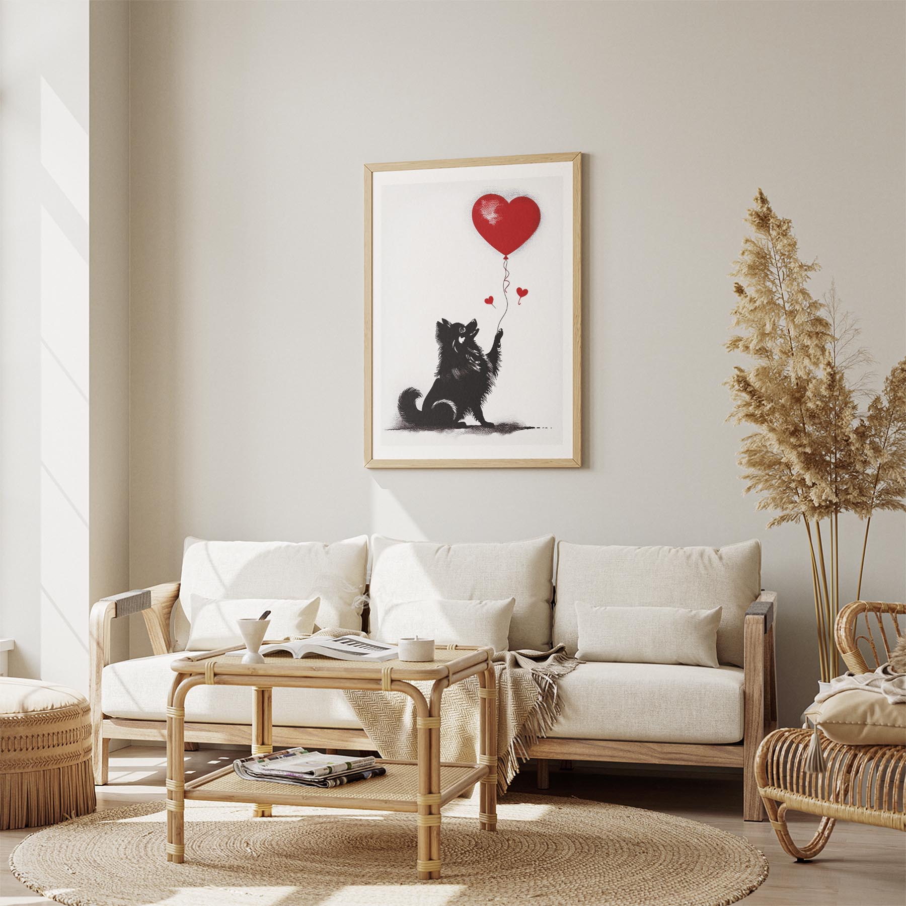 Pomeranian DOGSY Series inspired by the Art of Banksy image 2