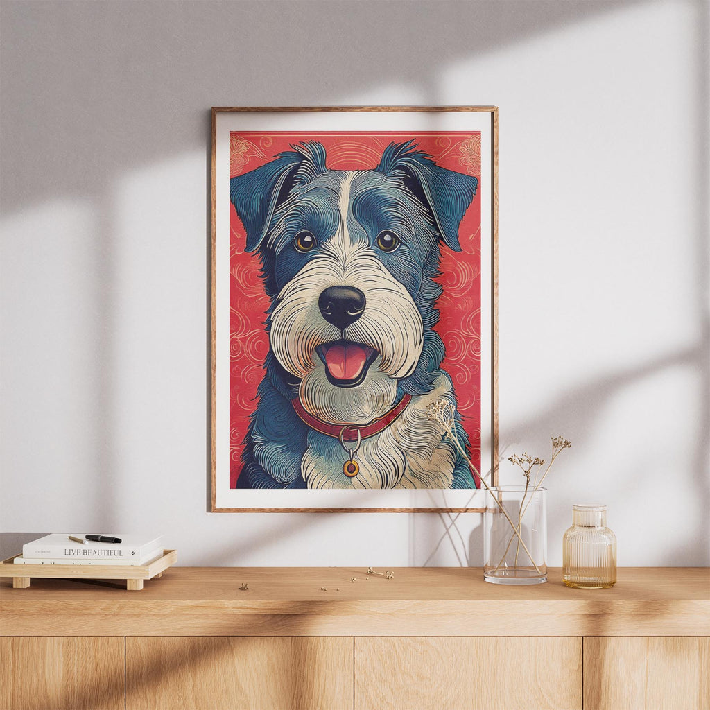 Fox Terrier Hokusai Japanese Inspired Dog Series 1 image 8