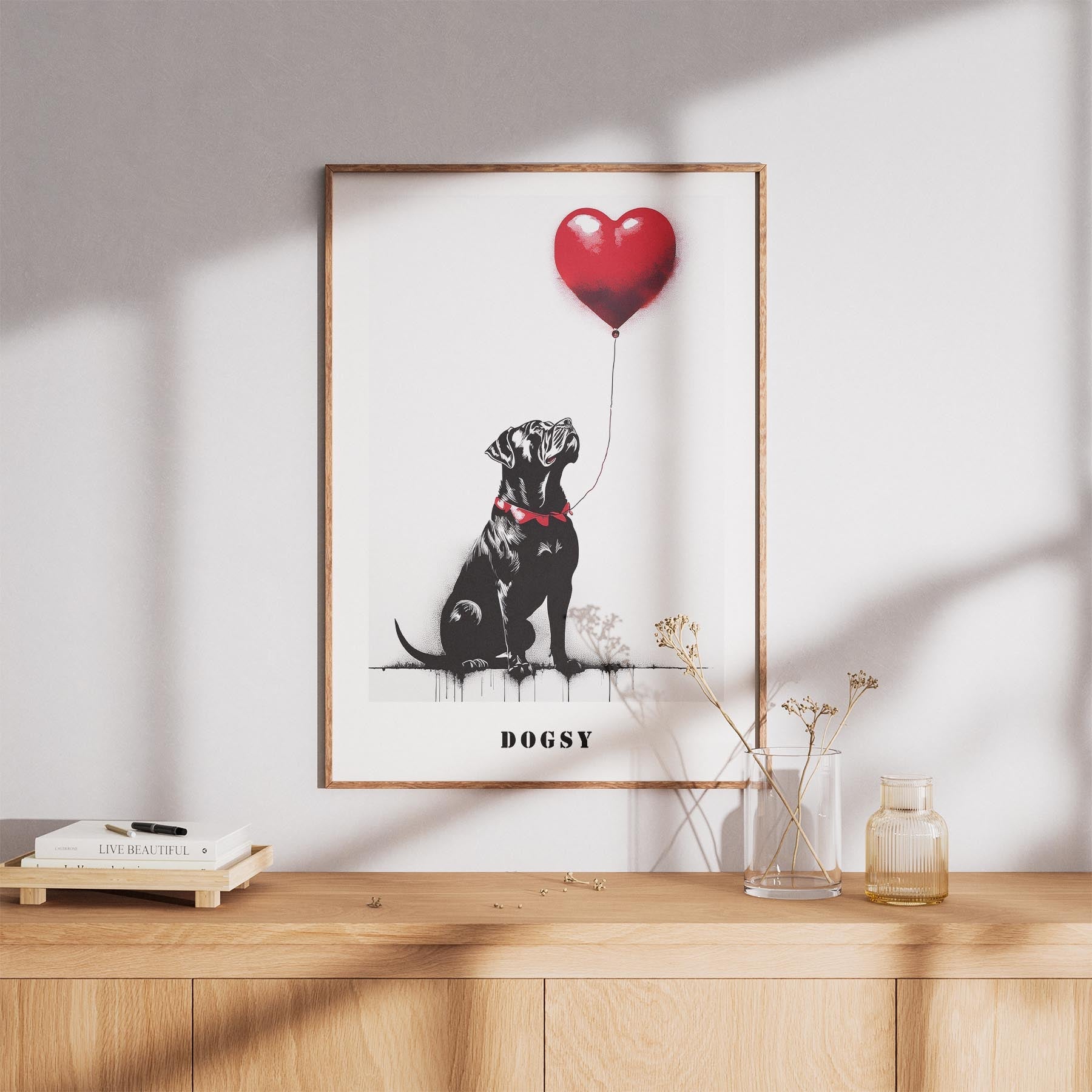 Bullmastiff DOGSY Series inspired by the Art of Banksy with text Dogsy image 8