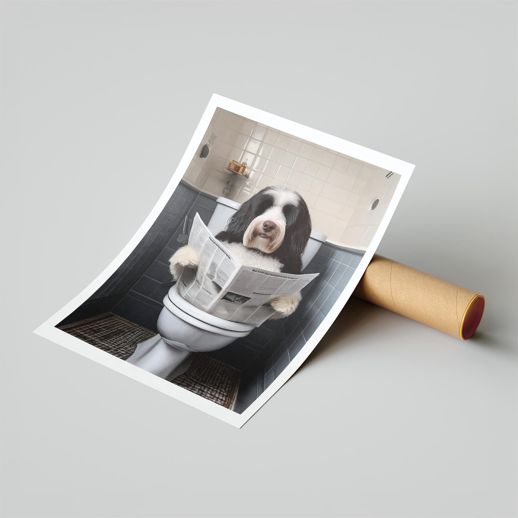 Old English Sheepdog Toilet Humour Dog Series image 6