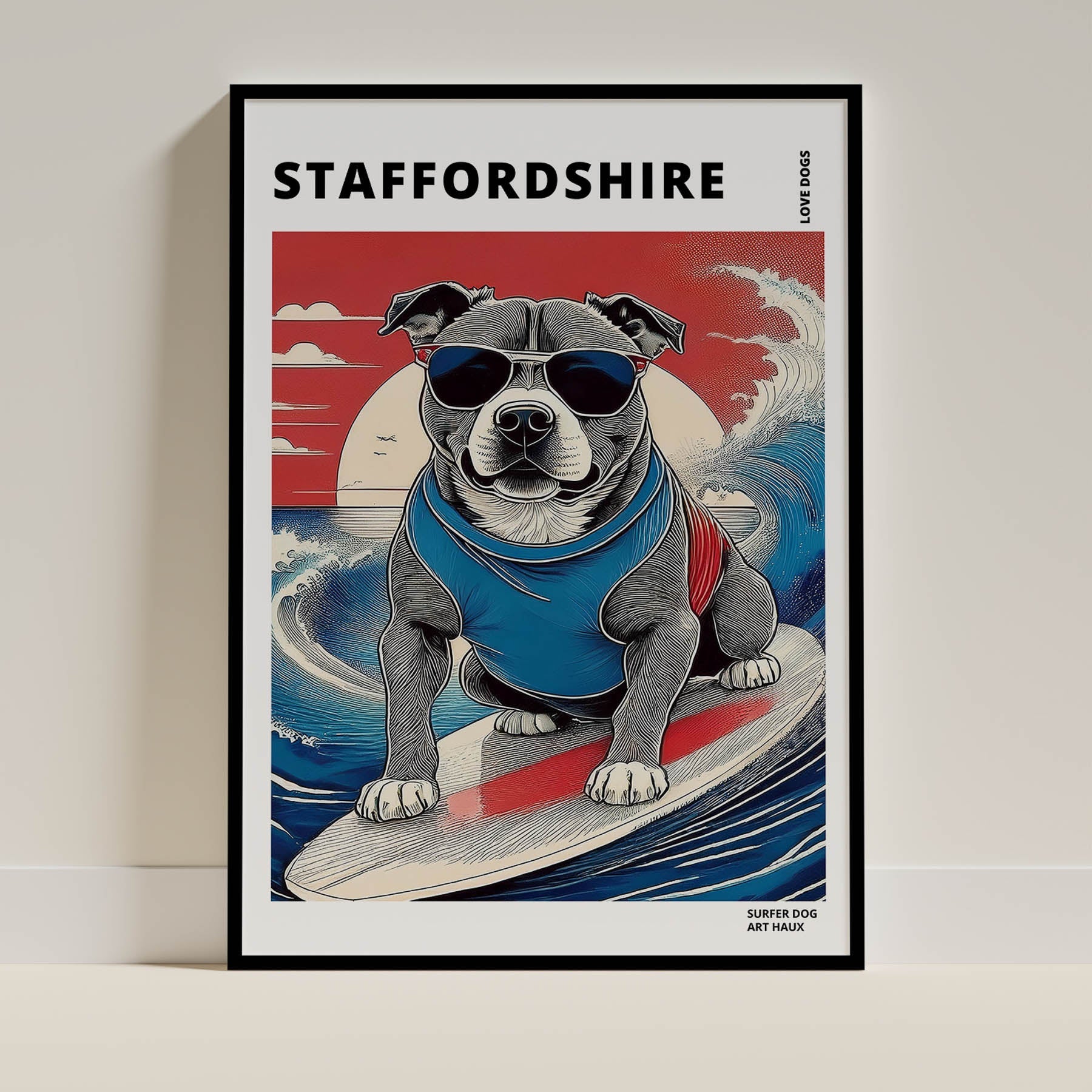 Staffordshire Hokosai Surfer Dogs 1 image 0