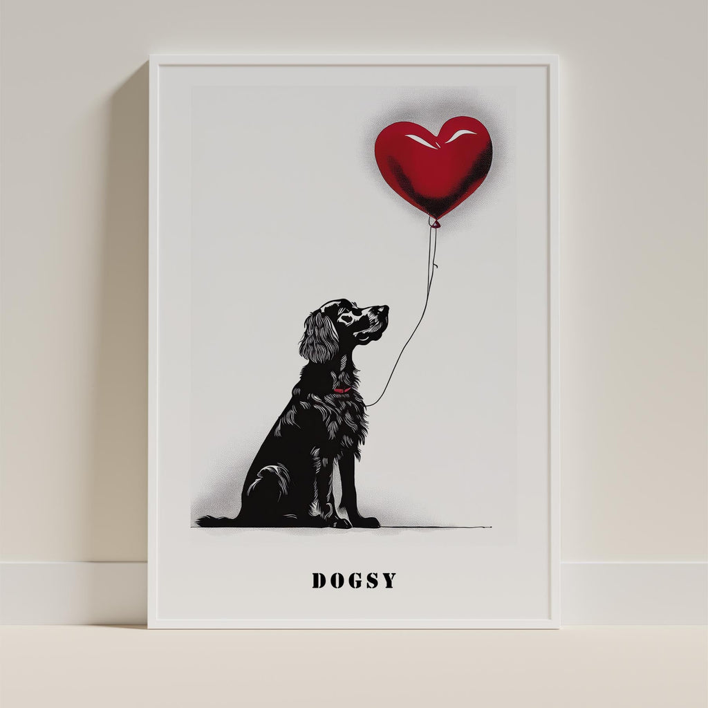 Irish Setter DOGSY Series inspired by the Art of Banksy with text Dogsy image 9