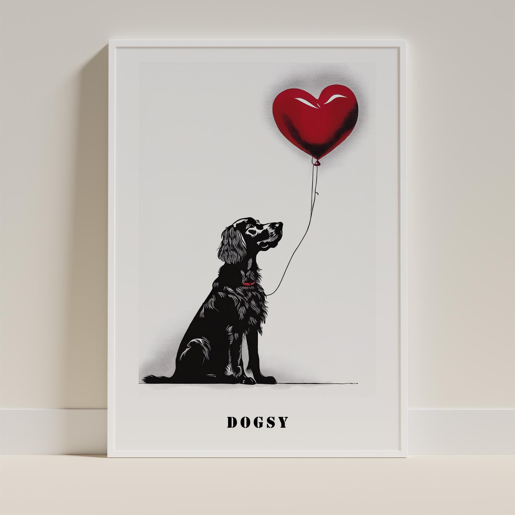 Irish Setter DOGSY Series inspired by the Art of Banksy with text Dogsy image 9