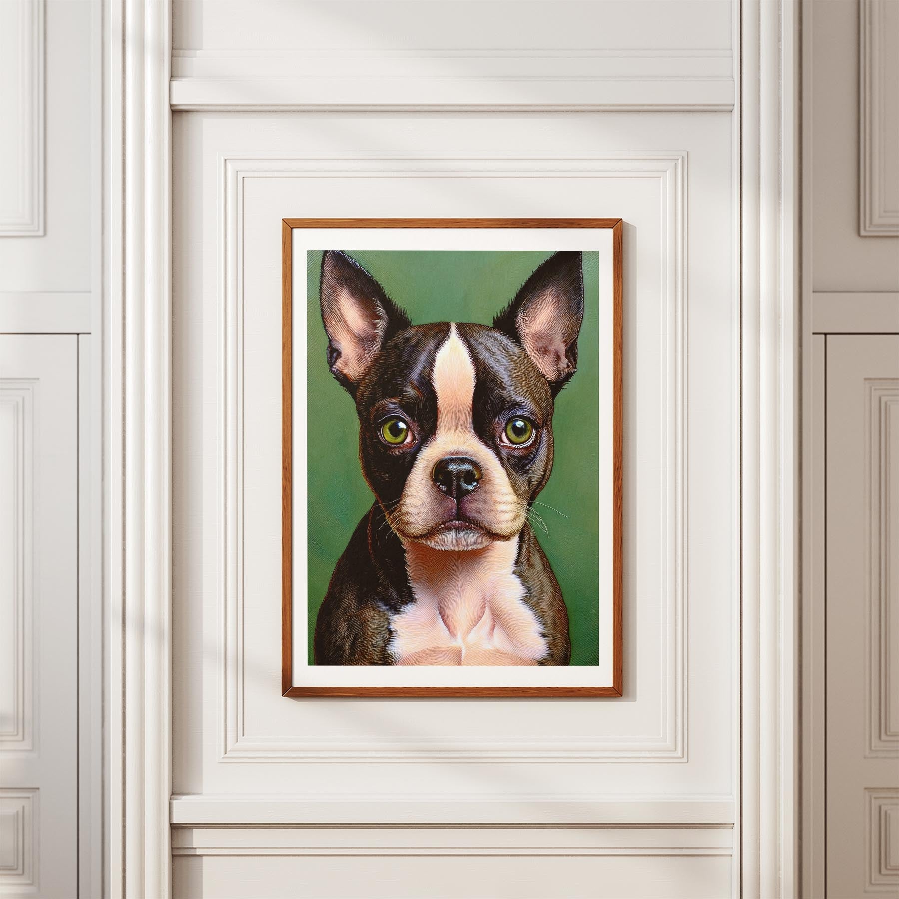 Boston Terrier Green Painted Series image 3