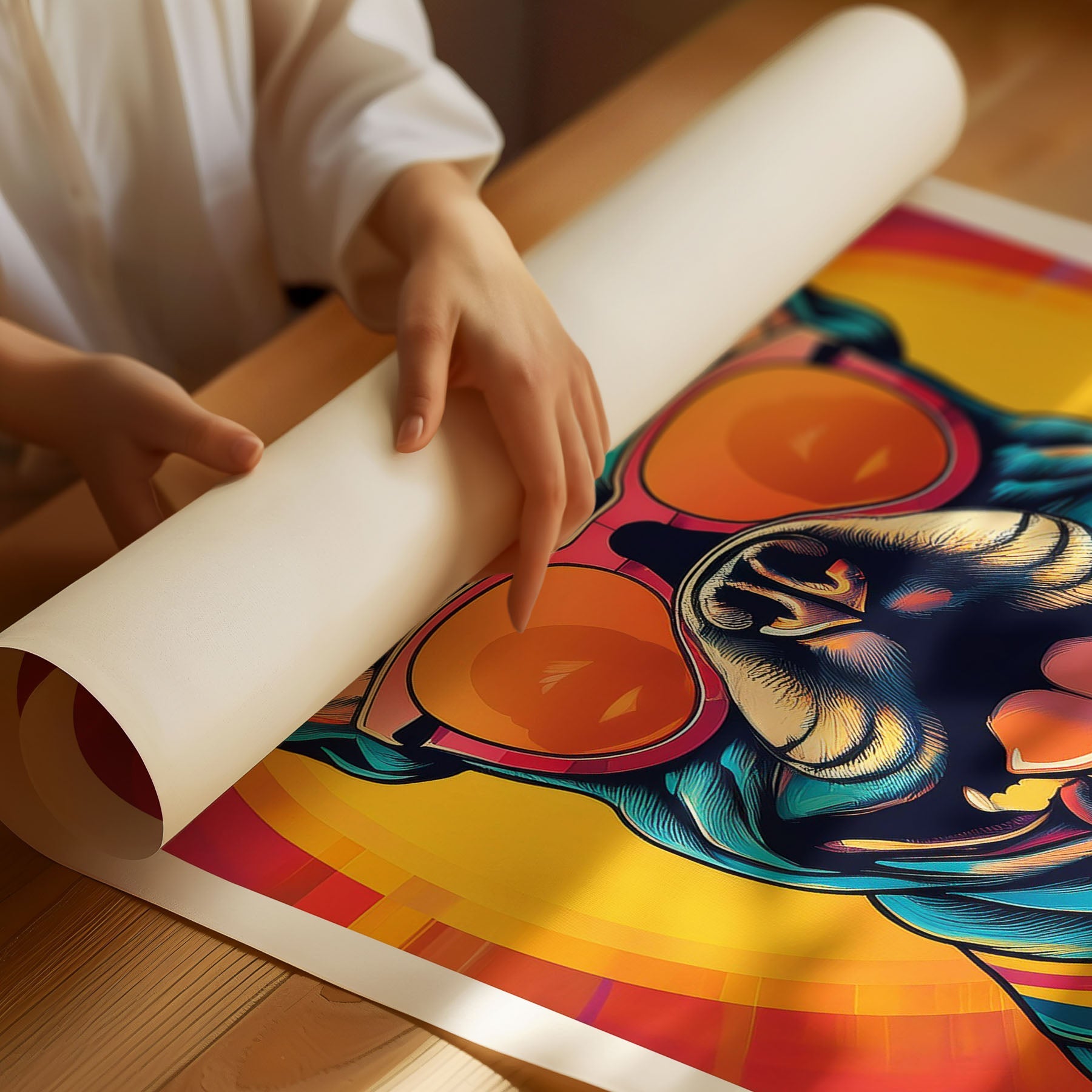 French Bull In Colourful Sunnies 1 image 3