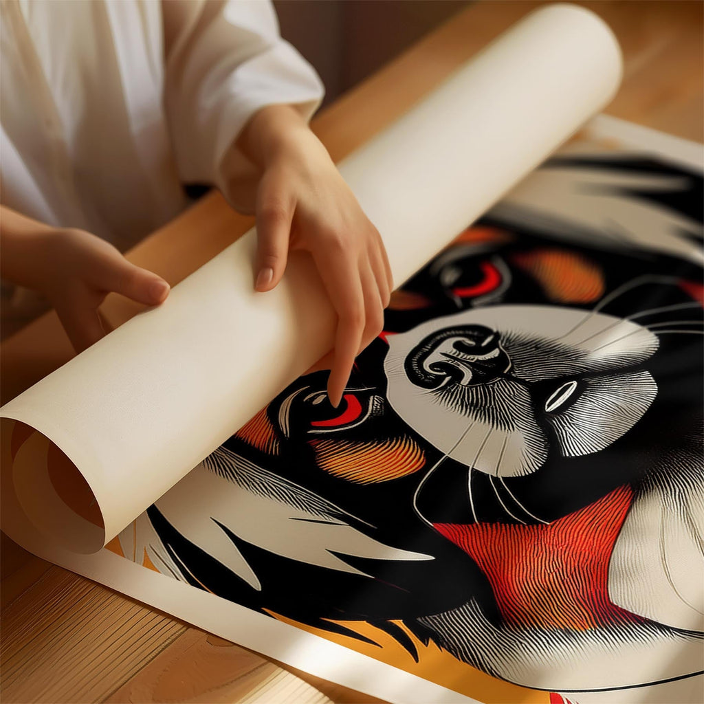 Pekingese Geometric Orange Series image 1