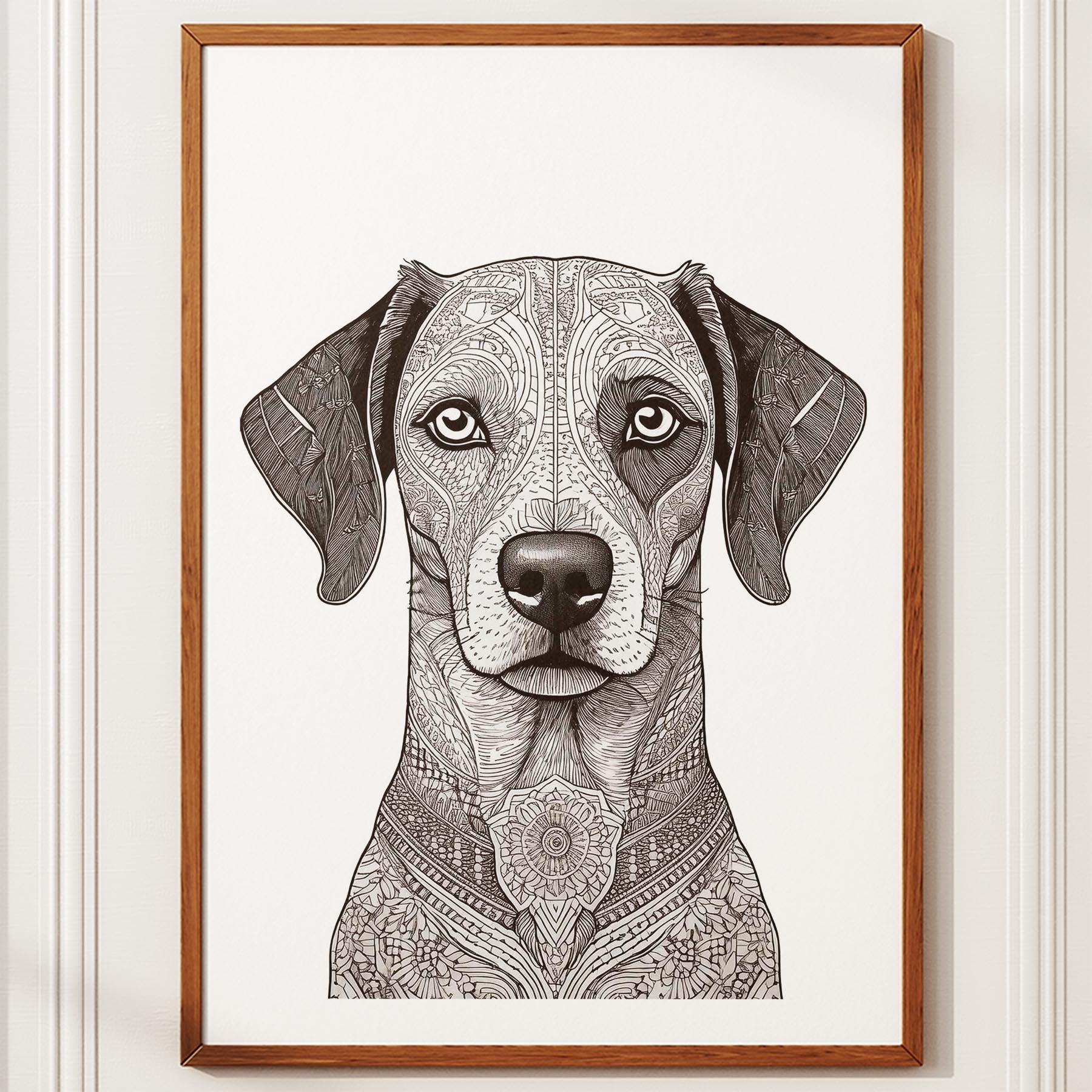 Dalmatian Mandala Black and White Dog Series image 10