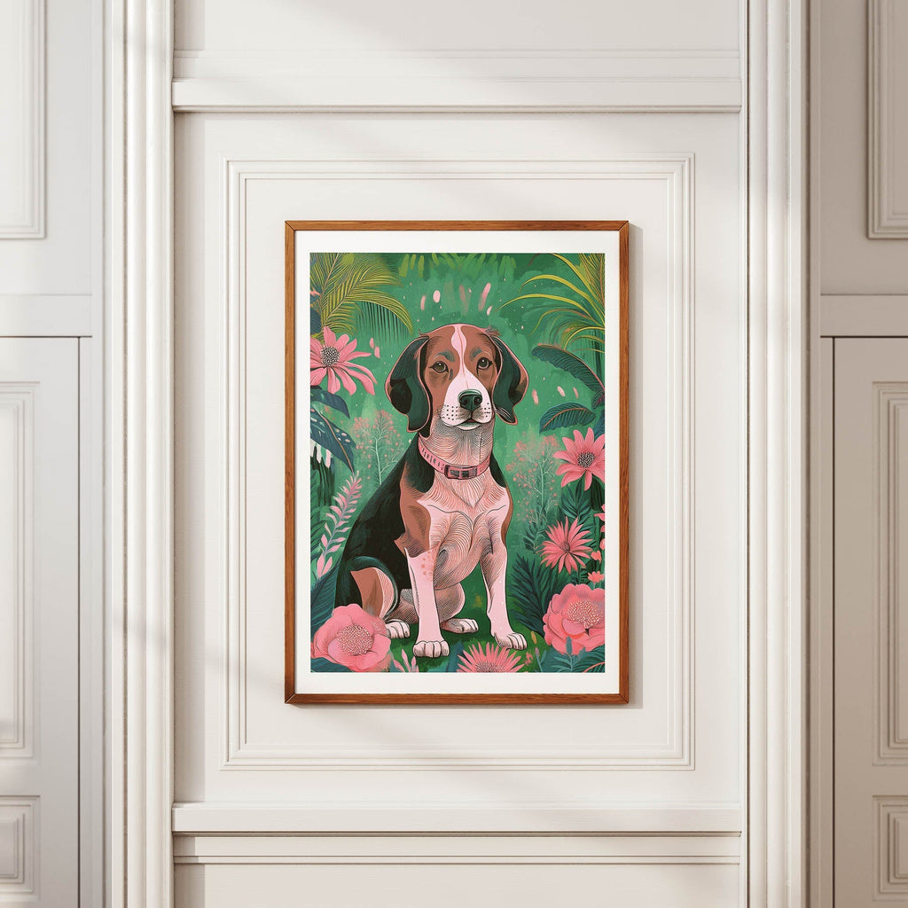 Beagle 1 Flowery Dog image 3