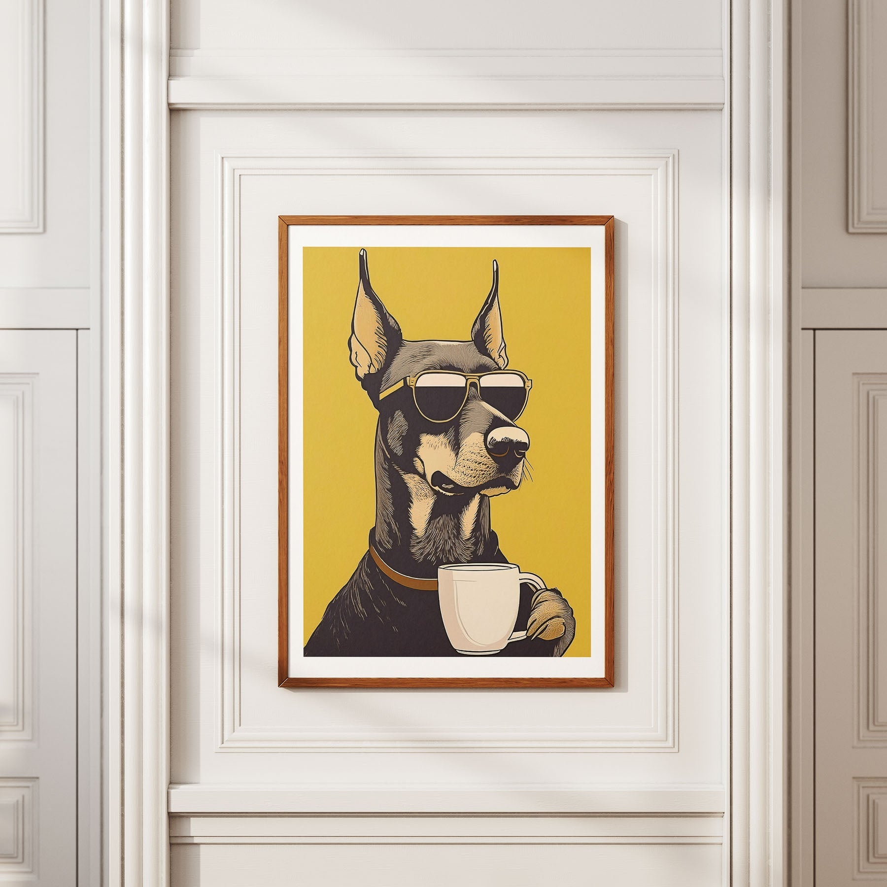 Doberman Chillin Coffee Dog image 2