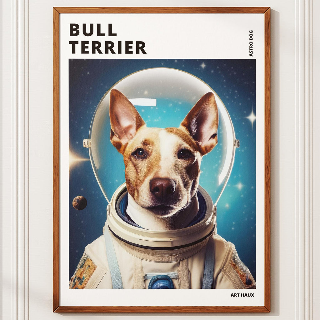 Bull Terrier Astronaut Dog Series with Text Astro Dog image 10