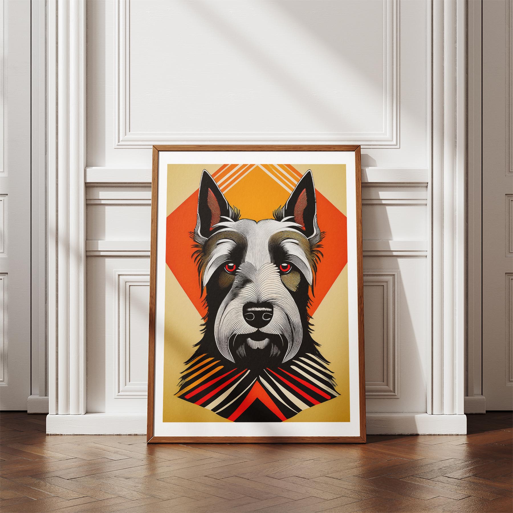 Scottish Terrier Geometric Orange Series image 4