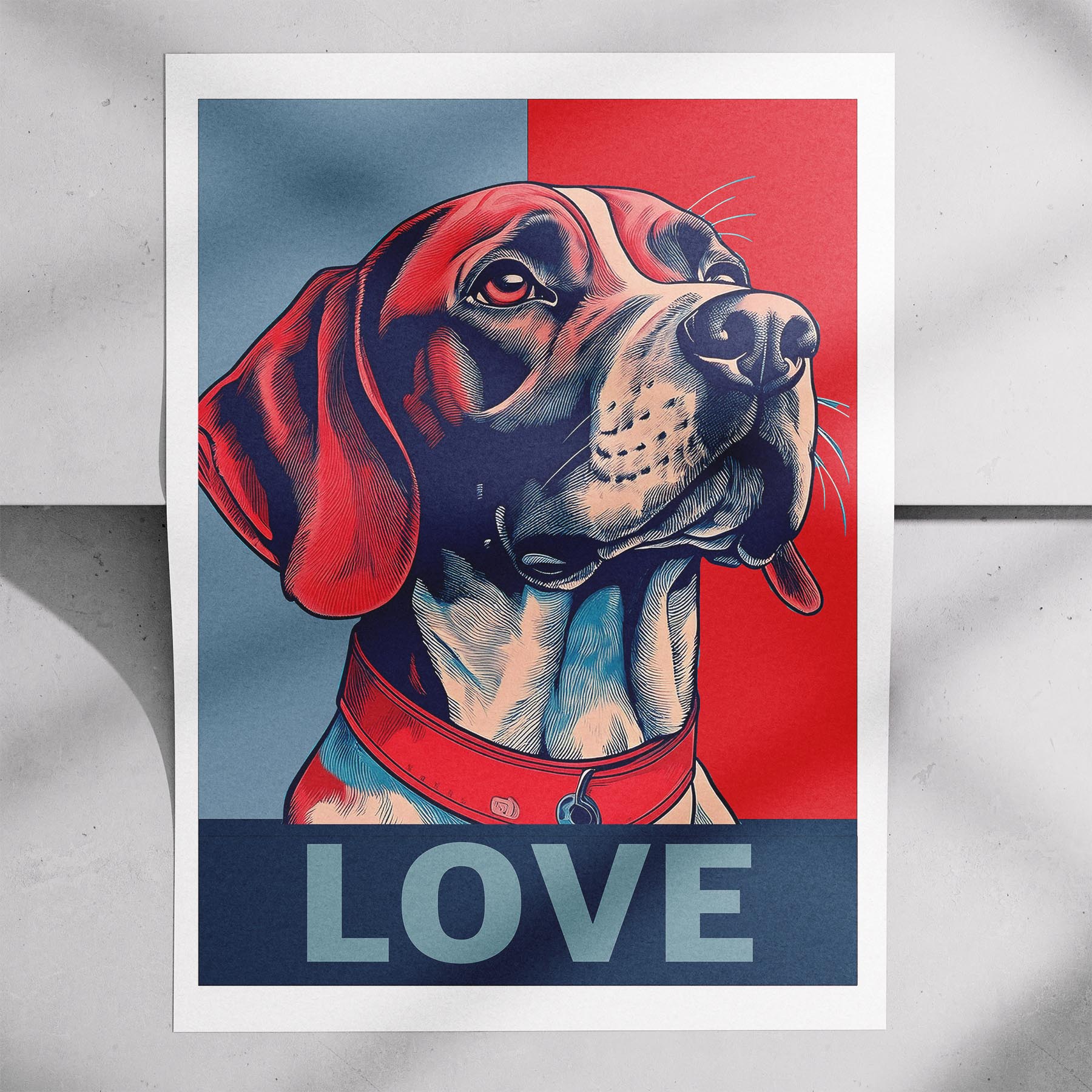 English Pointer LOVE Series Inspired by the Obama Poster image 7