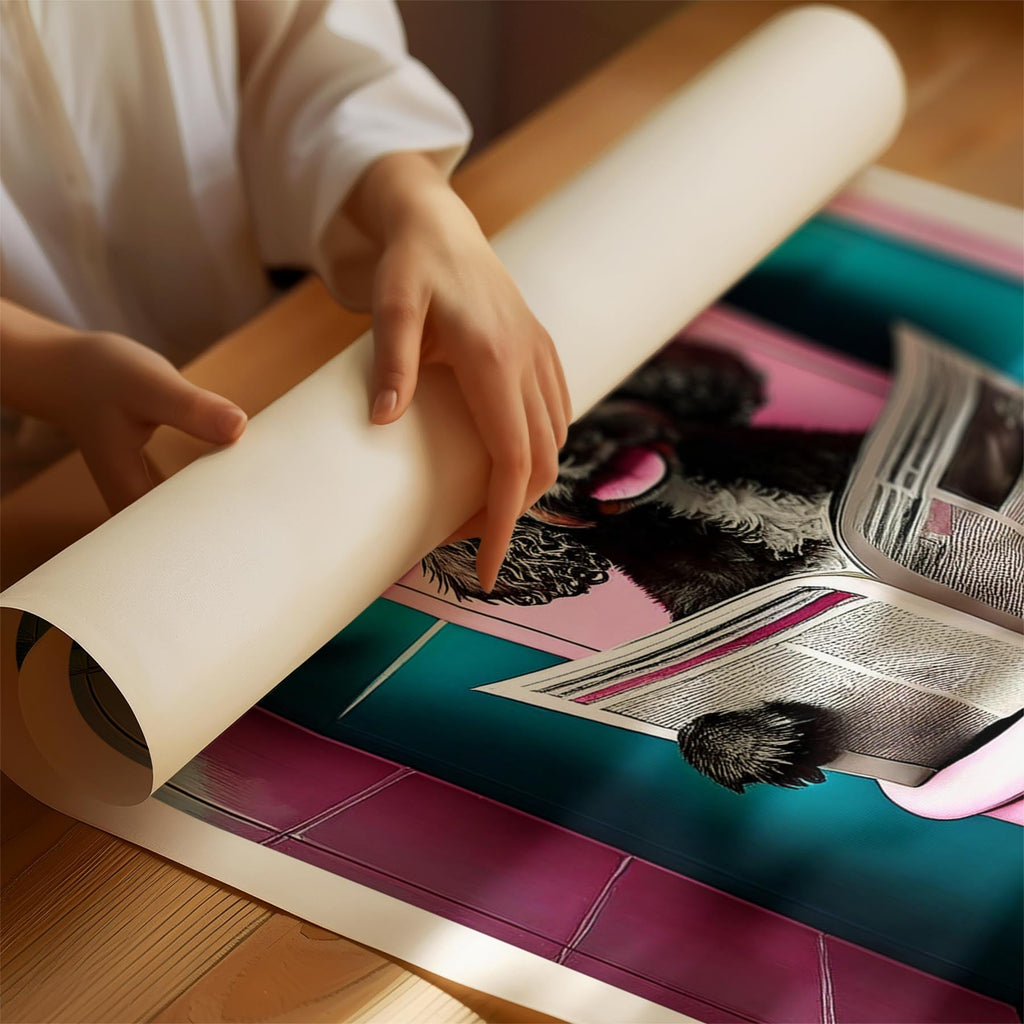 Cavoodle Toilet Dogs PInk and Turquise image 1