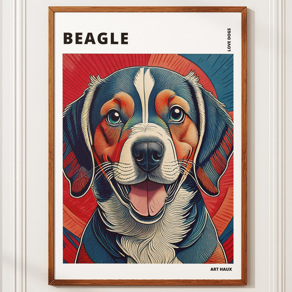 Beagle Hokusai Japanese Inspired Dog Series with Text image 9
