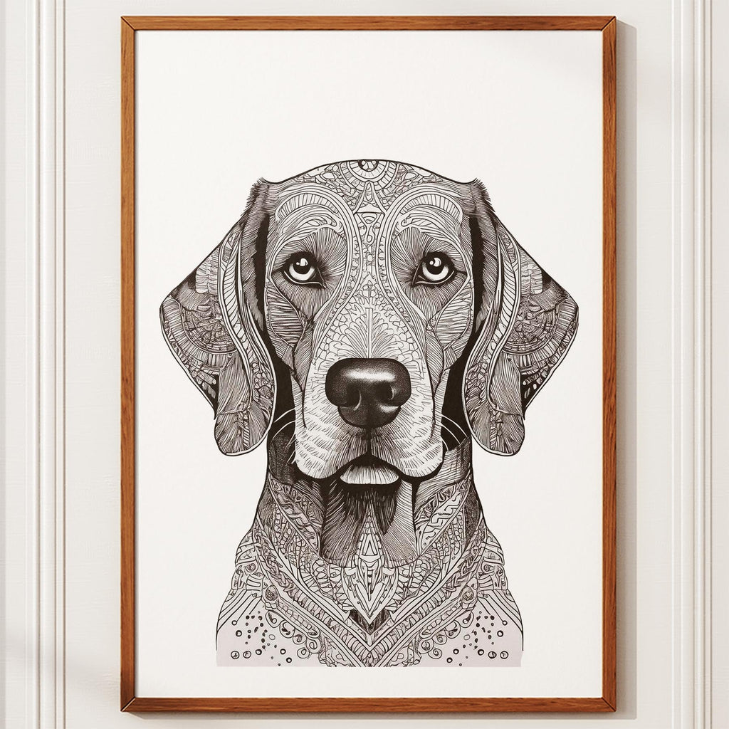 Gordon Setter Mandala Black and White Dog Series image 10