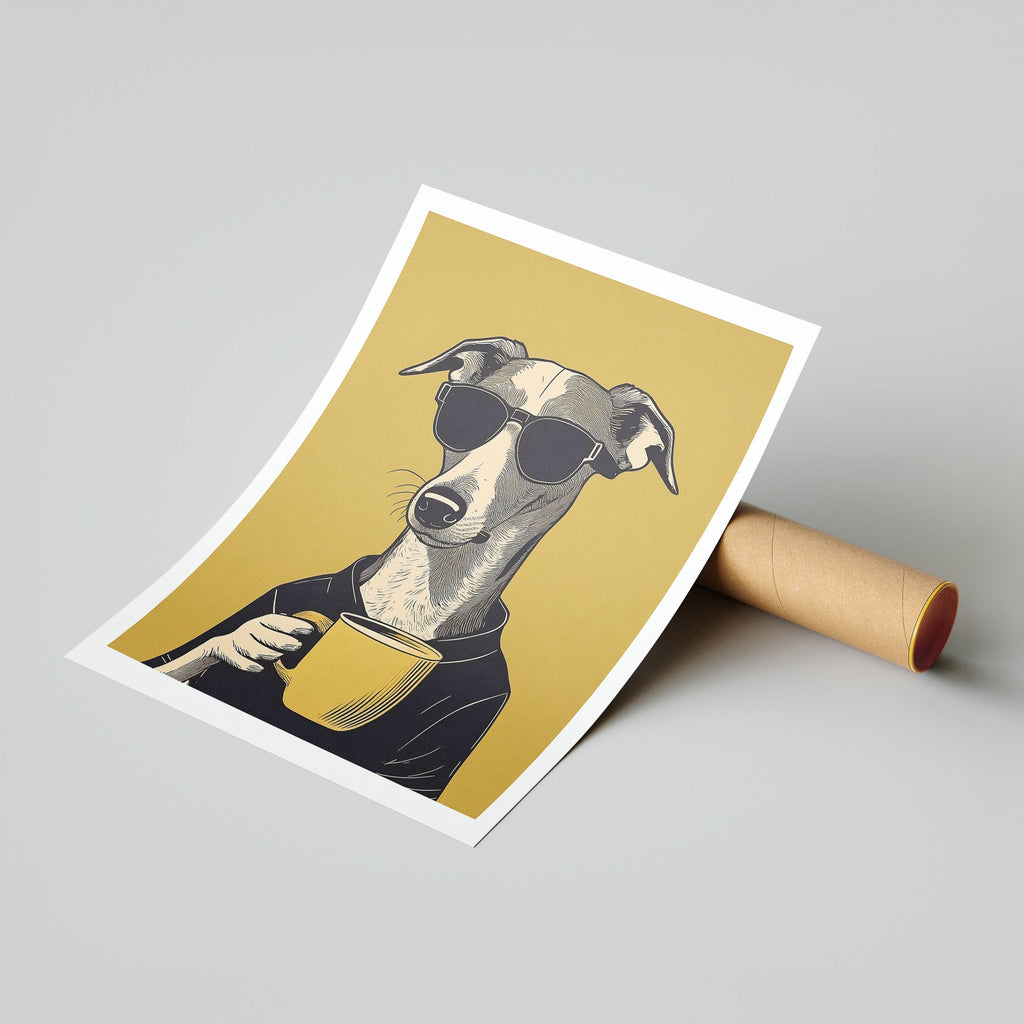 Greyhound Chillin Coffee Dog image 7