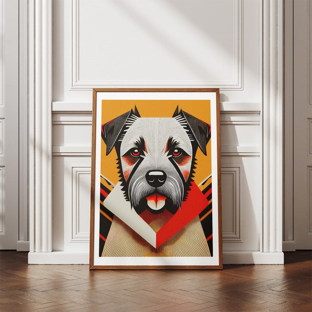 Border Terrier Geometric Orange Series image 4