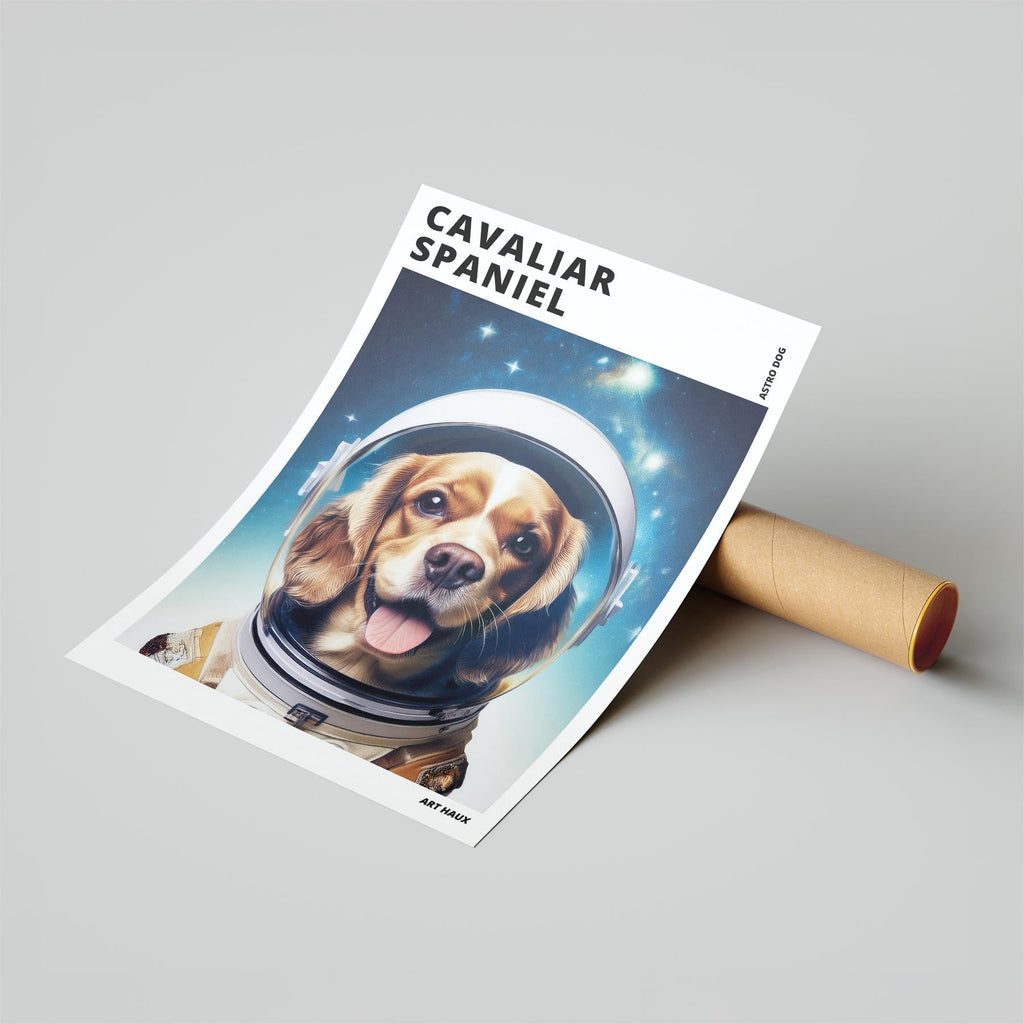 Cavalier Spaniel Astronaut Dog Series with Text Astro Dog image 6