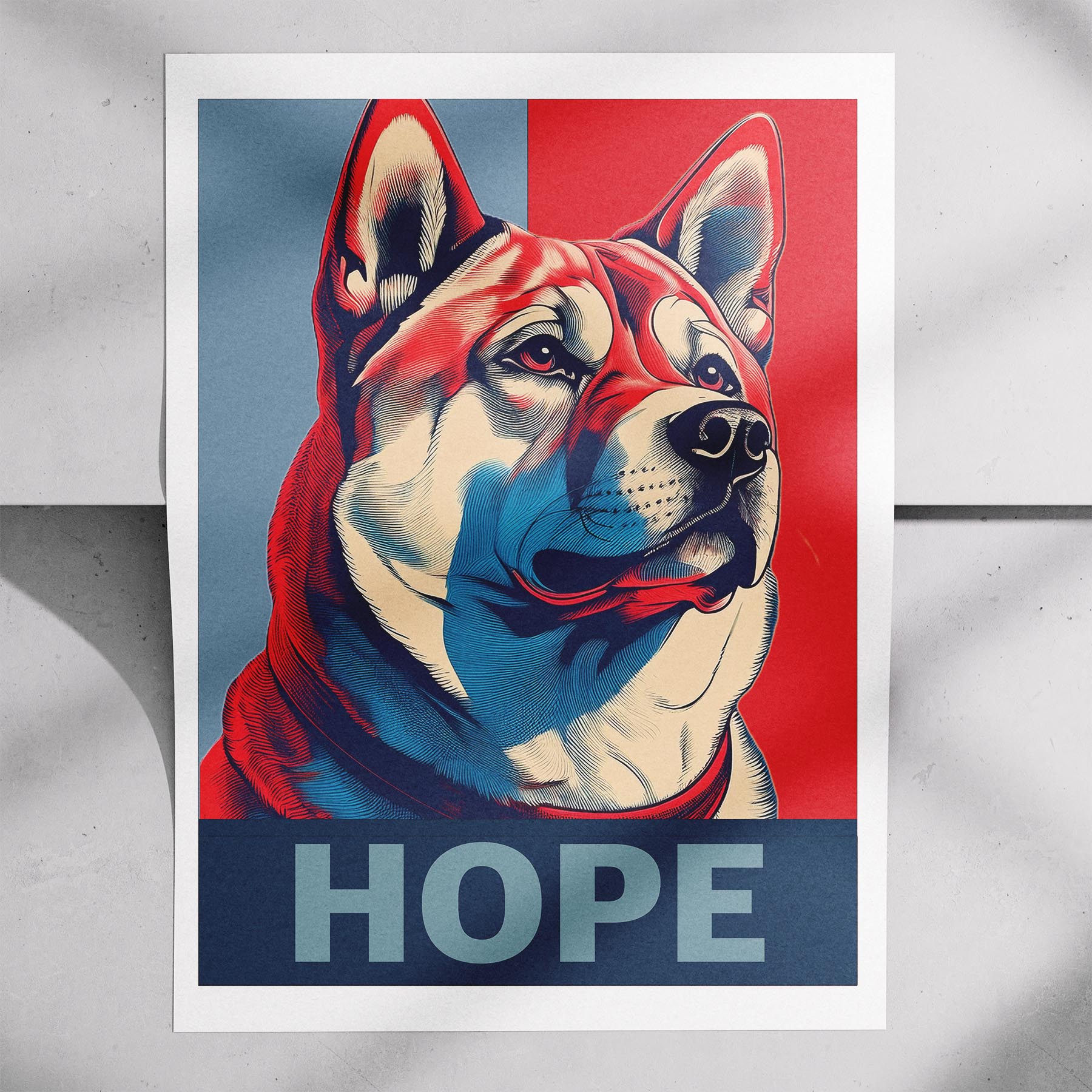 Akita Inu HOPE Series Inspired by the Obama Poster image 7