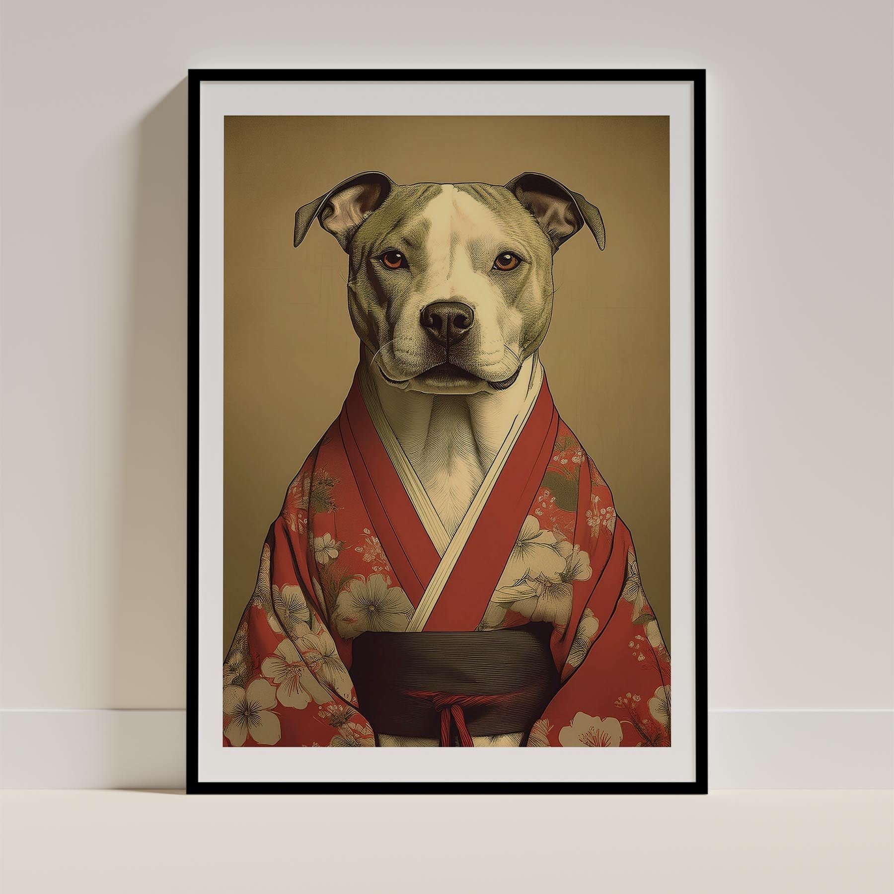 Staffordshire Bull Terrier Japanse Kimono Dog Series image 0