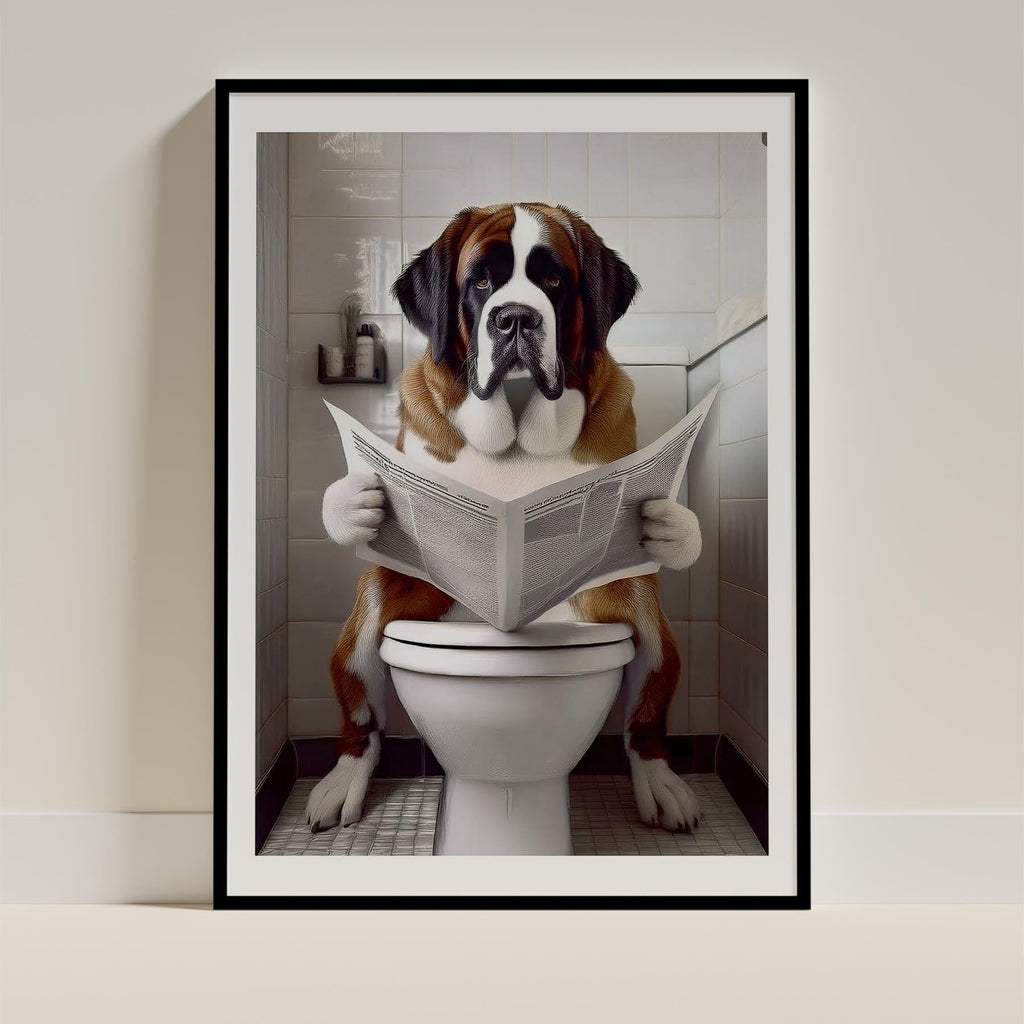 Saint Bernard Toilet Humour Dog Series image 0