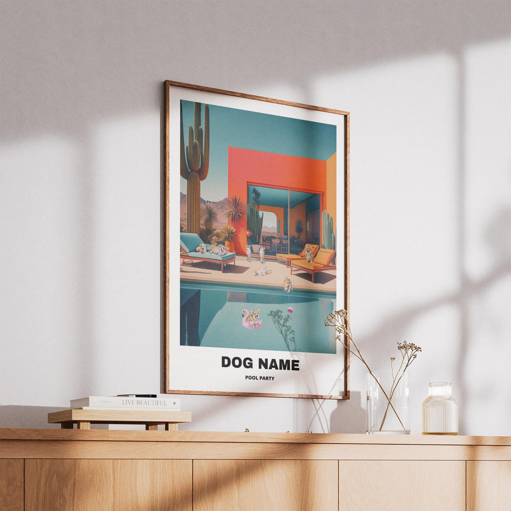 Corgi Custom Pool Party WITH TEXT image 5