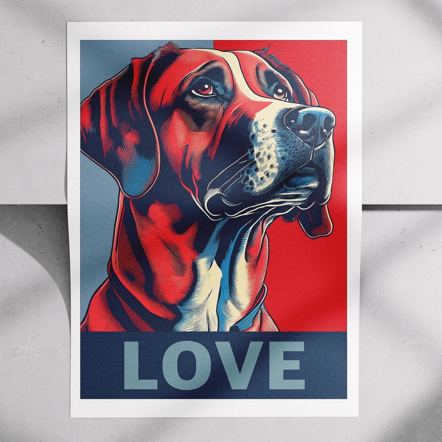 Rhoedesian Ridgeback LOVE Series Inspired by the Obama Poster image 7
