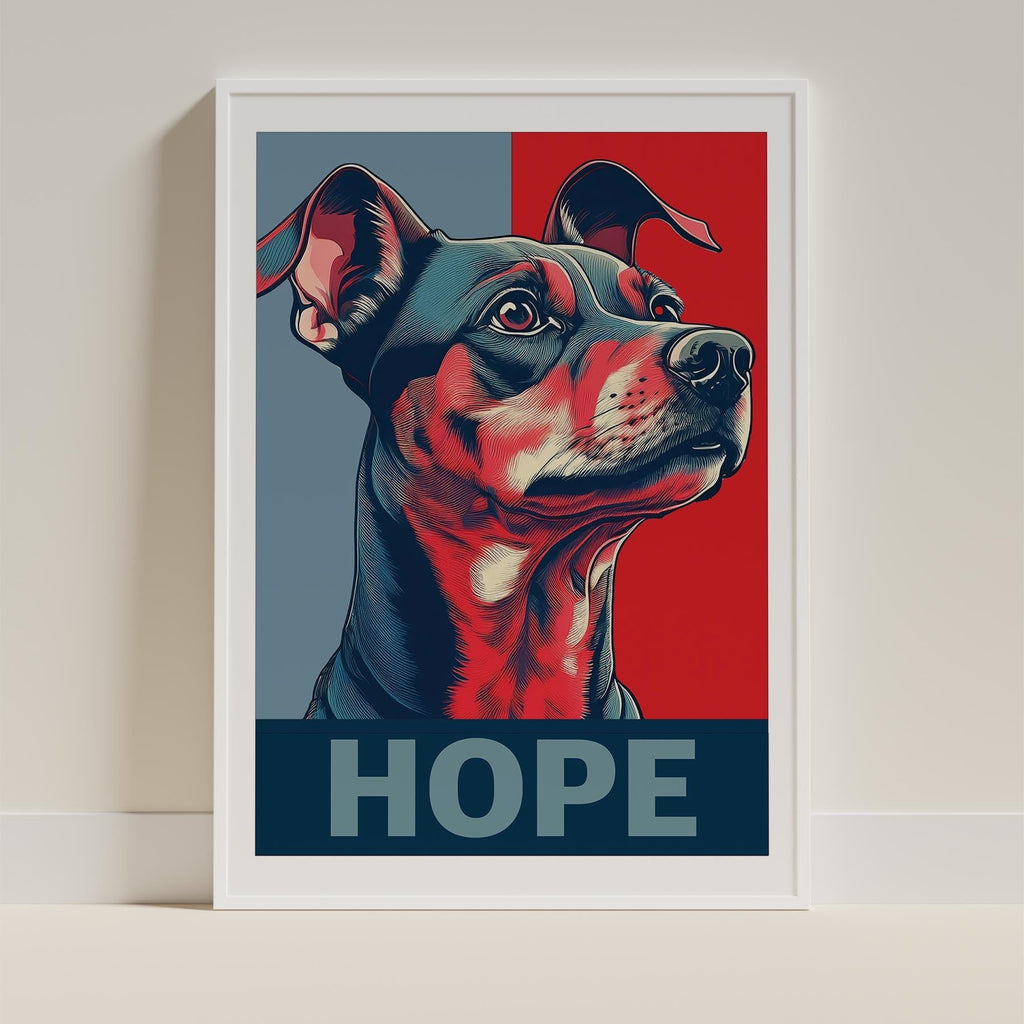 Miniature Pinscher HOPE Series Inspired by the Obama Poster image 9