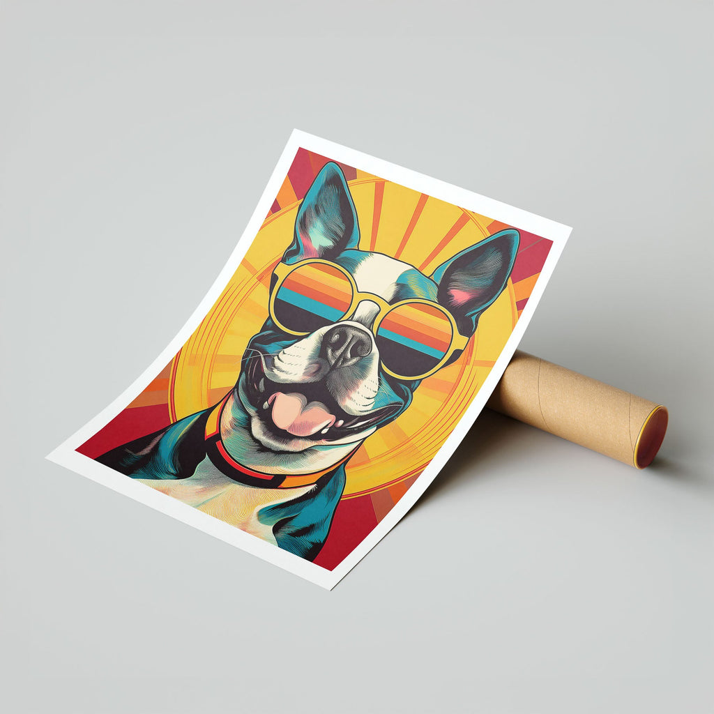 Boston Terrier In Colourful Sunnies 2 image 7