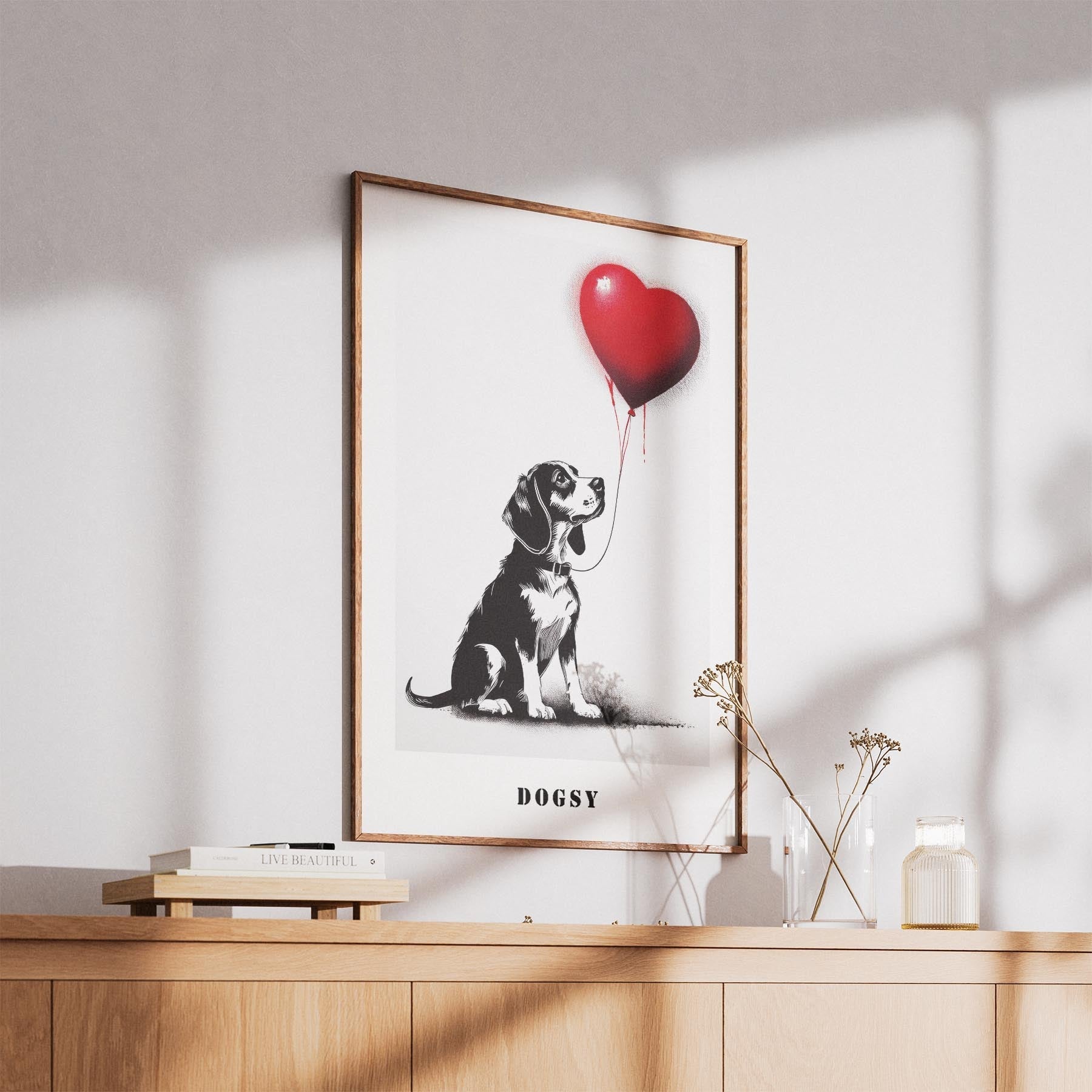 Beagle DOGSY Series inspired by the Art of Banksy with text Dogsy image 5