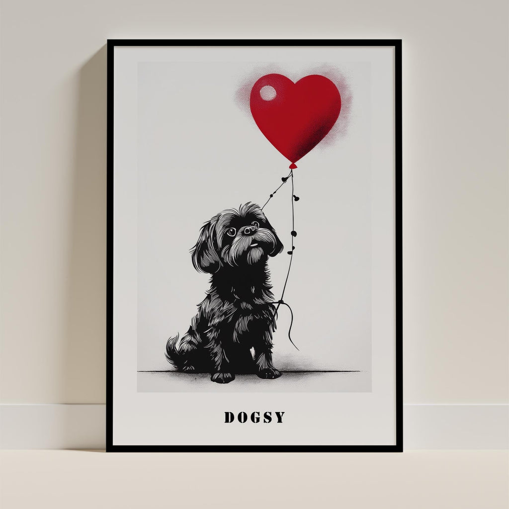 Shih Tzu DOGSY Series inspired by the Art of Banksy with text Dogsy image 11