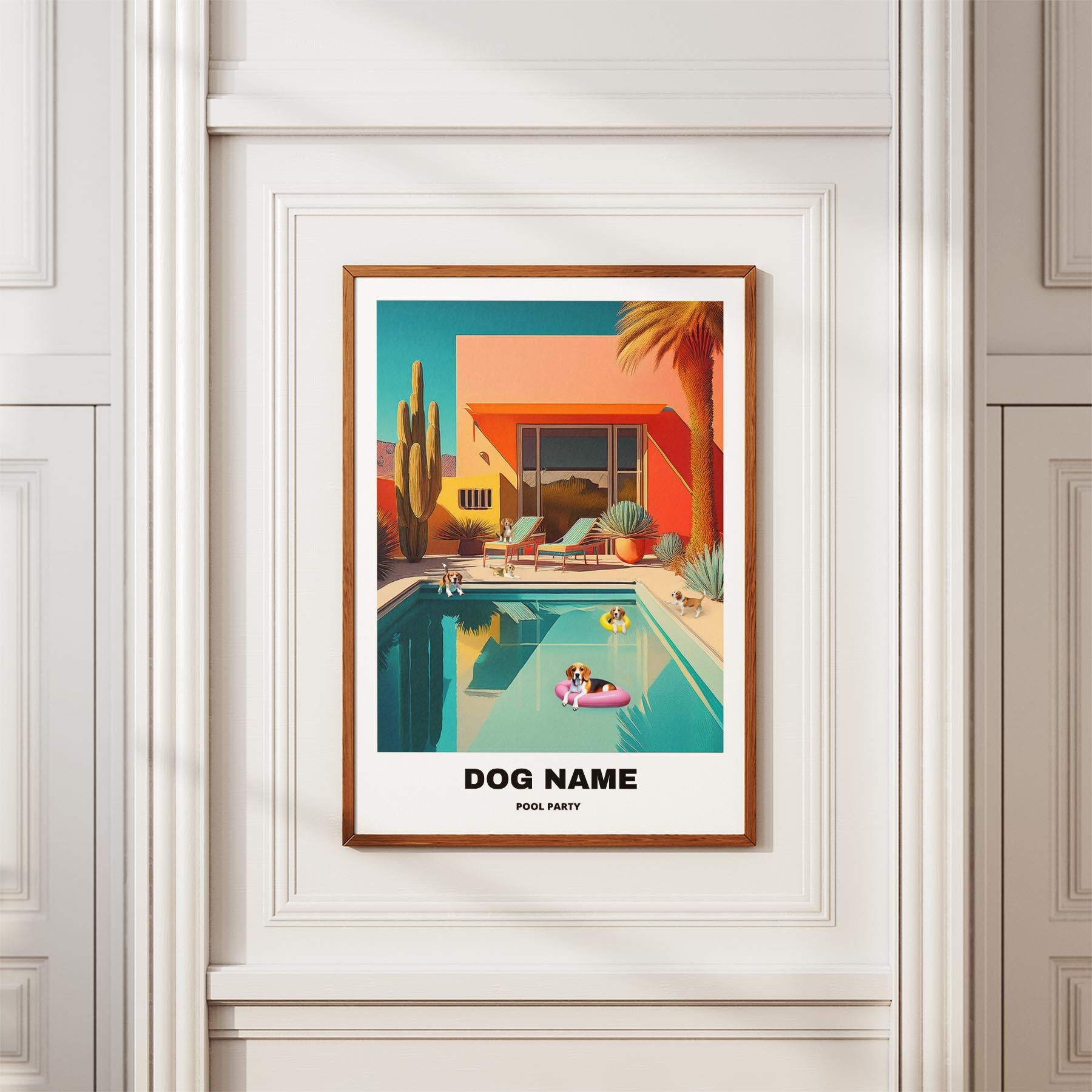 Beagle Custom Pool Party WITH TEXT image 3