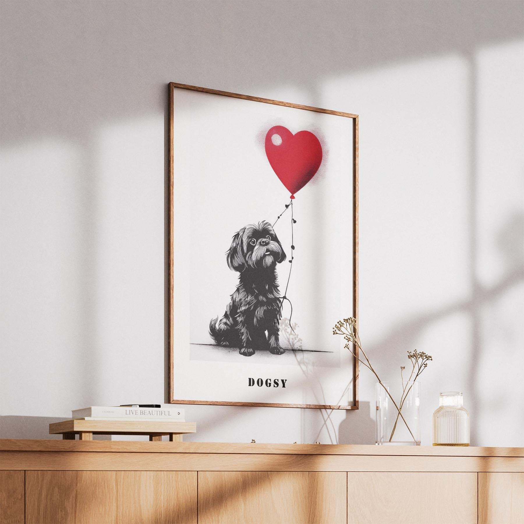 Shih Tzu DOGSY Series inspired by the Art of Banksy with text Dogsy image 5