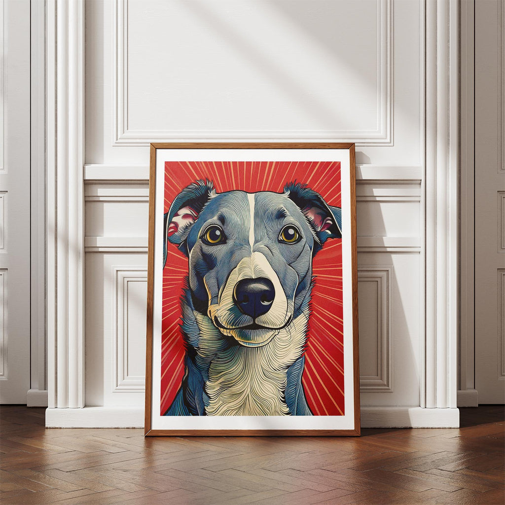 Whippet Hokusai Japanese Inspired Dog Series image 4