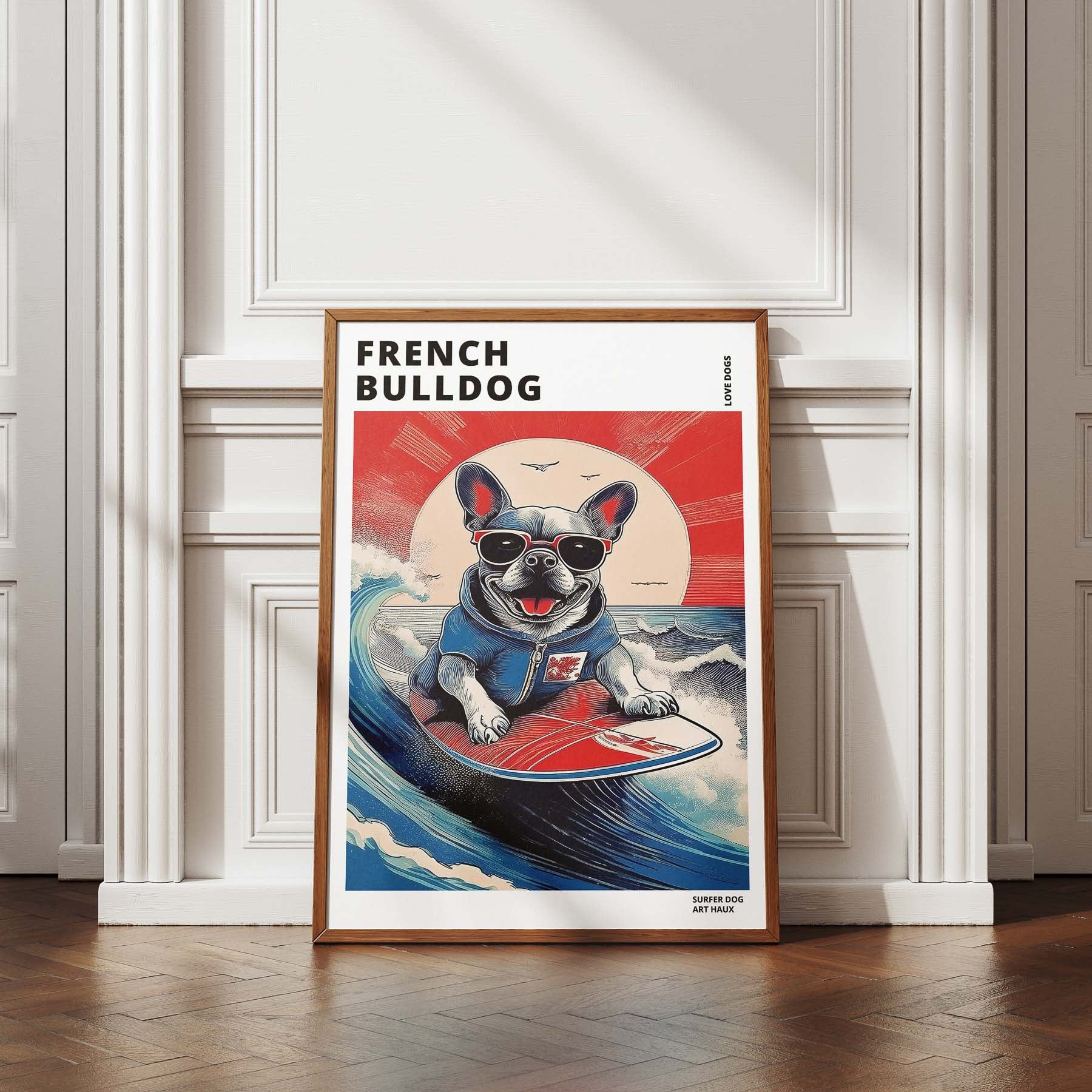 French Bulldog Hokosai Surfer Dogs 2 image 4