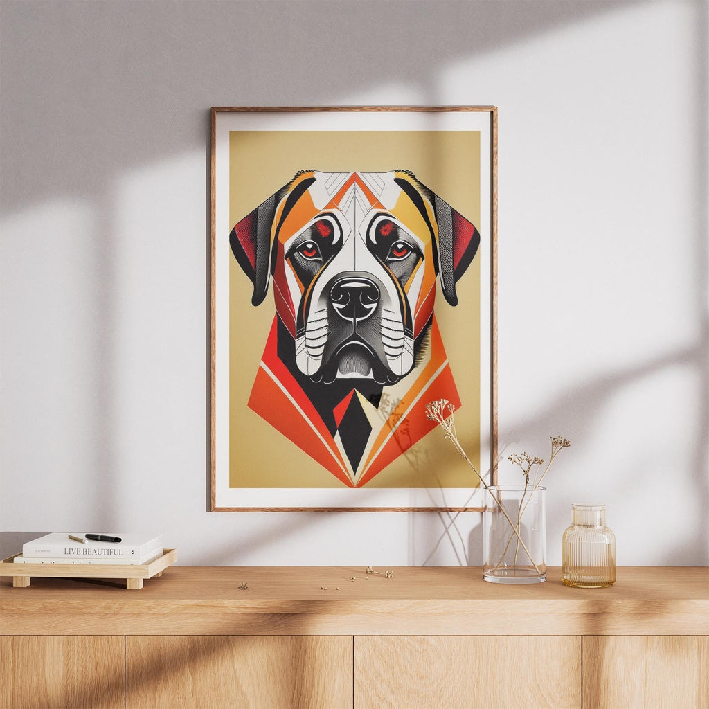 Bullmastiff Geometric Orange Series image 8