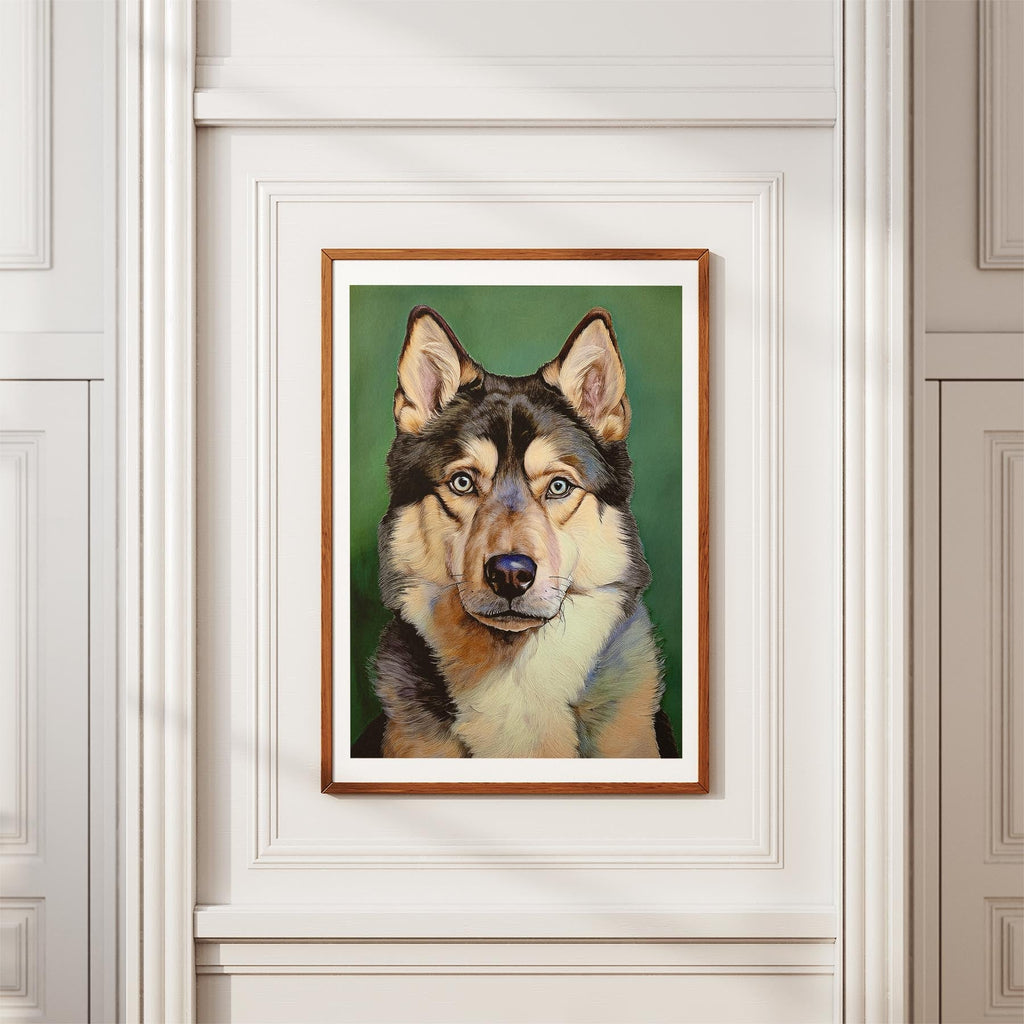 Alaskan Malamute Green Painted Series image 3