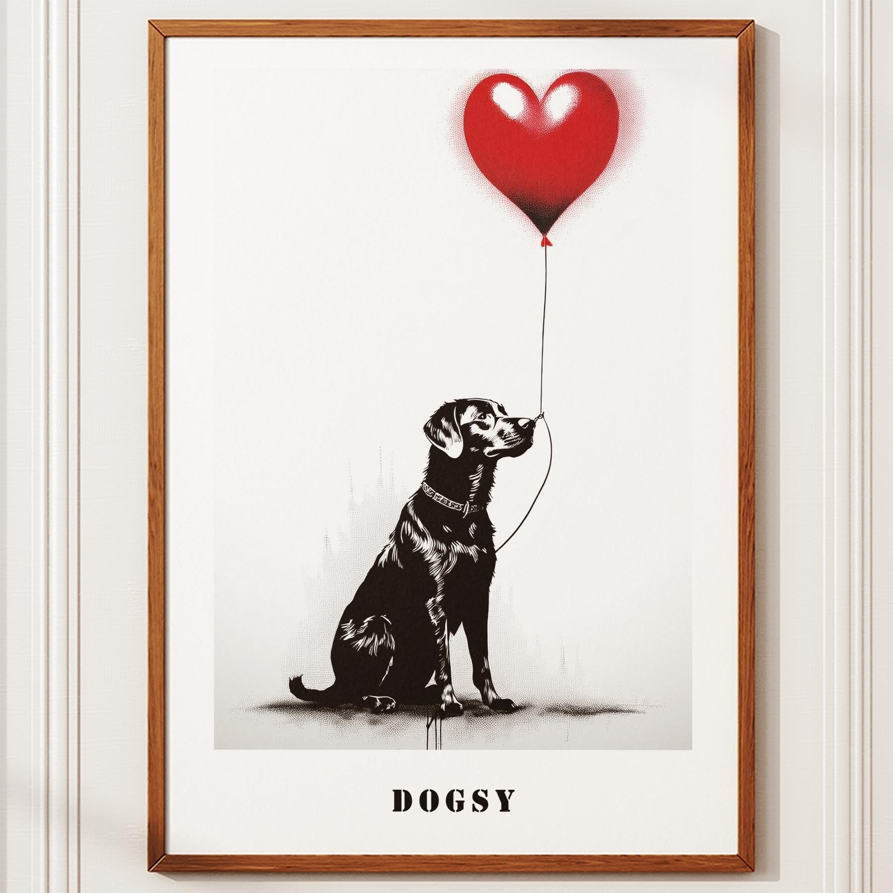 Labrador Retriever DOGSY Series inspired by the Art of Banksy with text Dogsy image 10