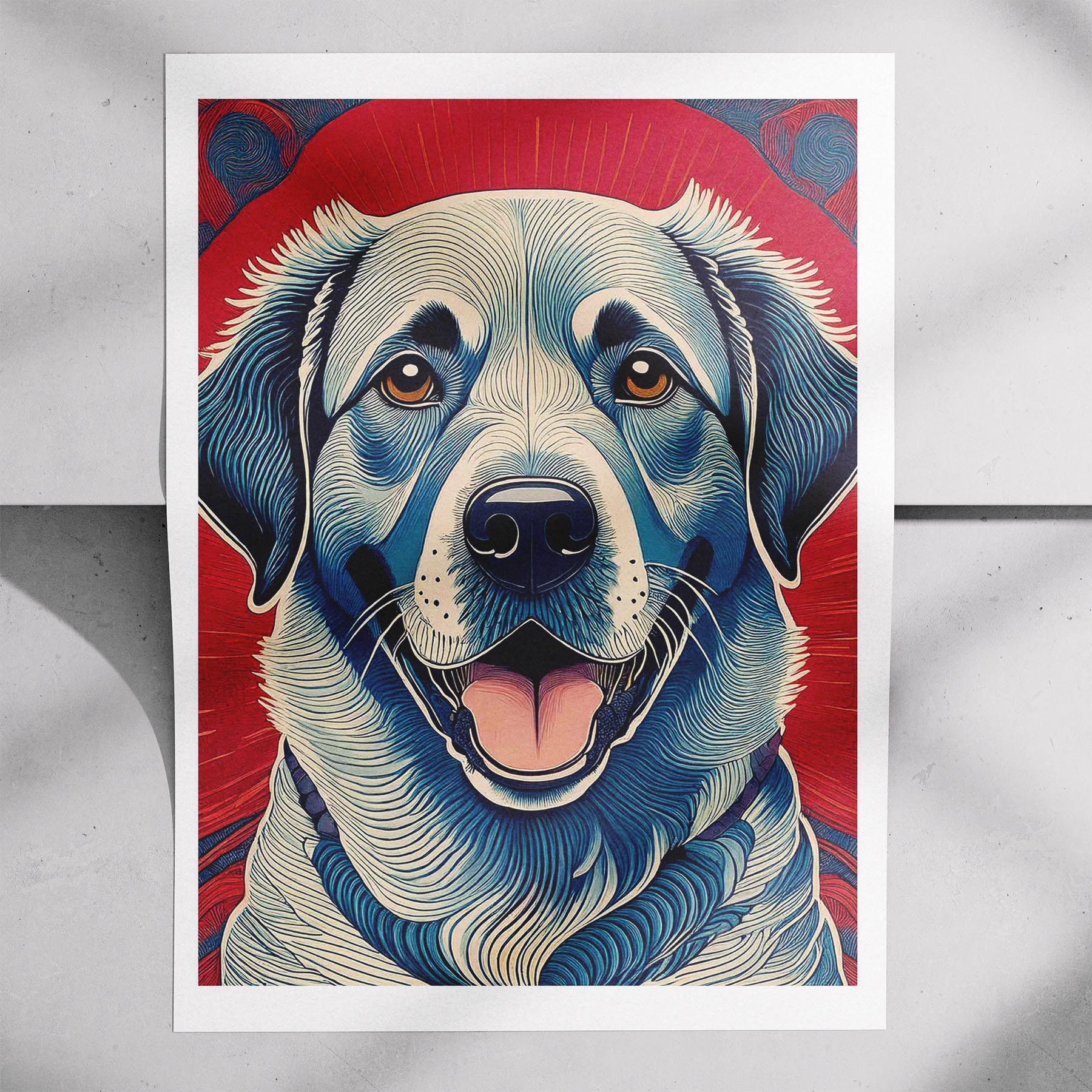 Labrador Retriever Hokusai Japanese Inspired Dog Series 1 image 7