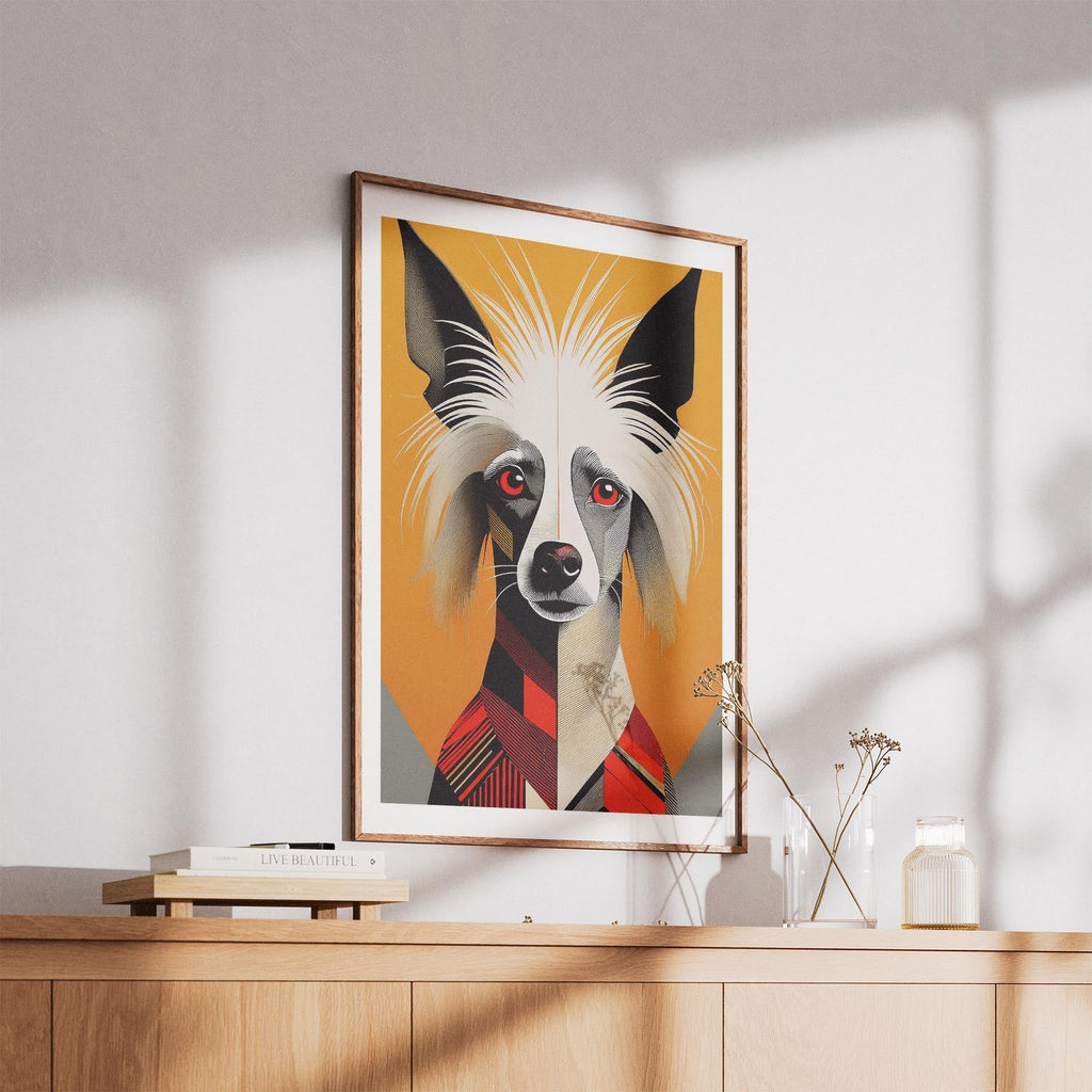 Chinese Crested Geometric Orange Series image 5