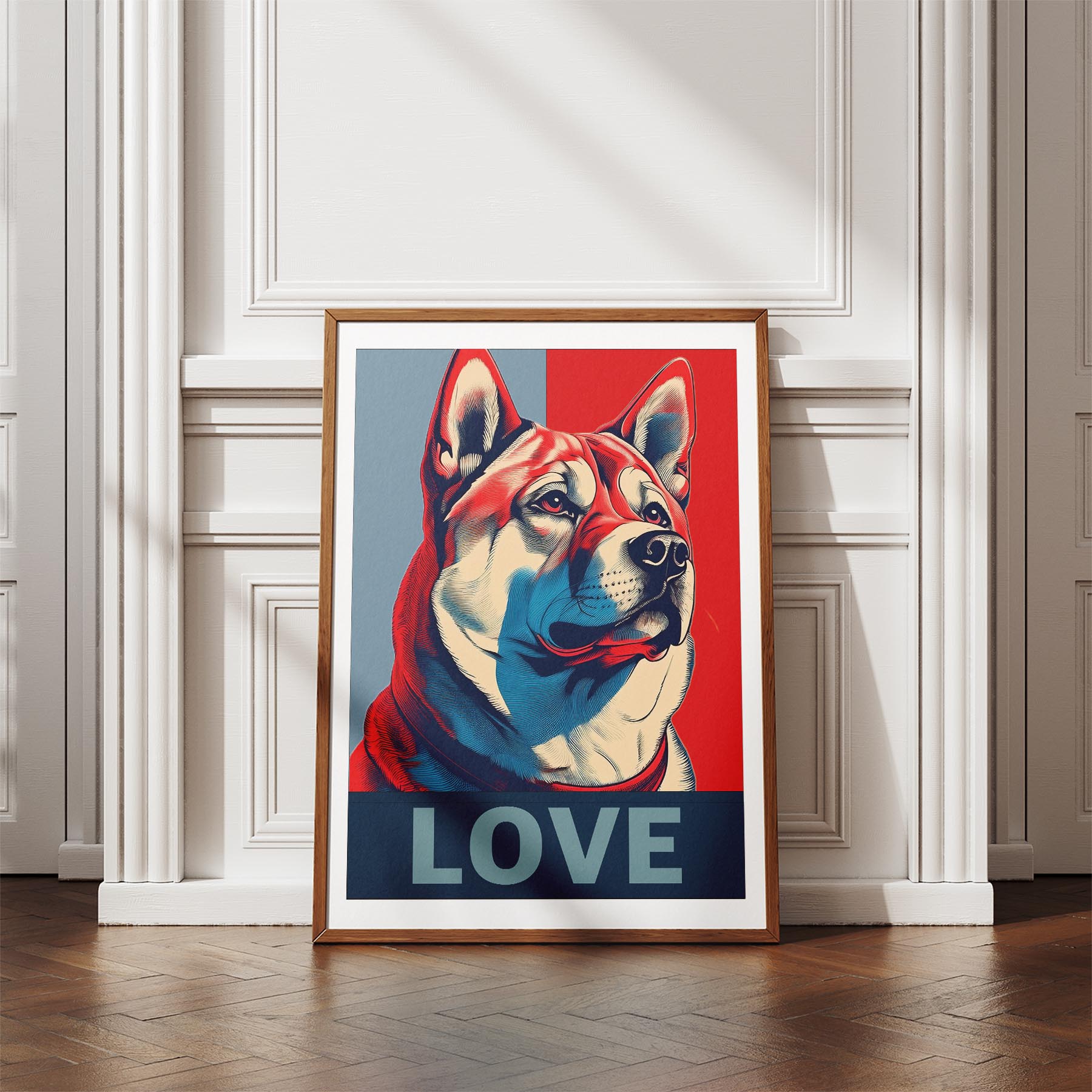 Akita Inu LOVE Series Inspired by the Obama Poster image 4