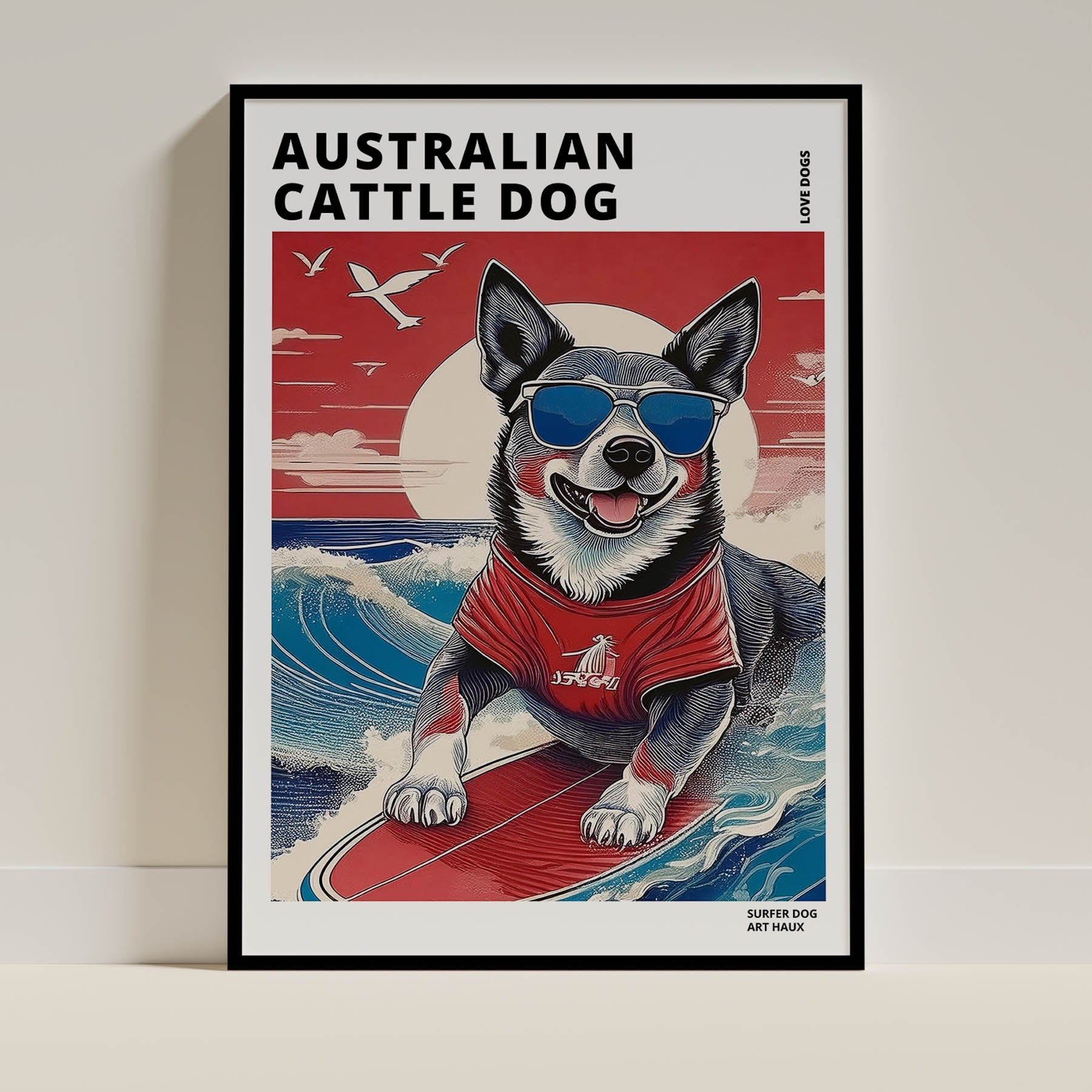 Australian Cattledog Hokosai Surfer Dogs 1 image 0