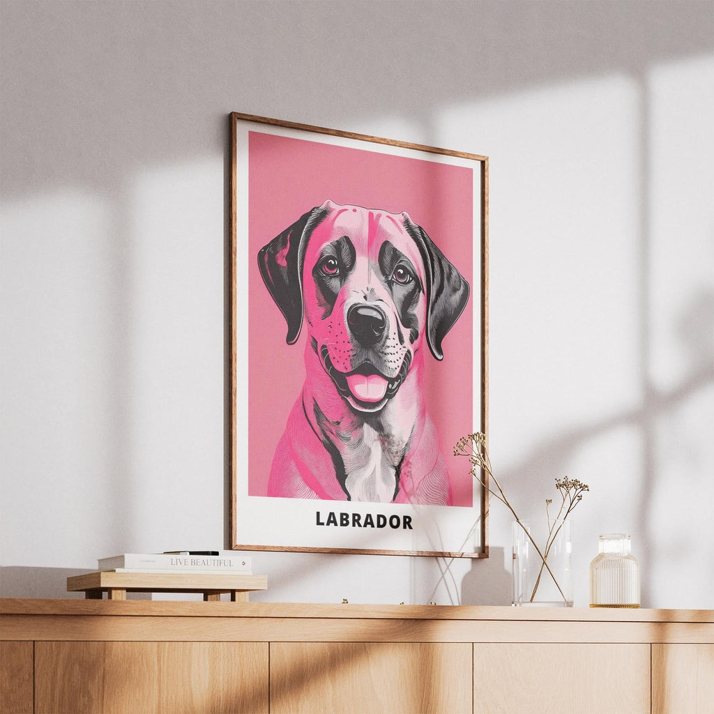 Labrador Retriever Pink and Black Dog Series 3 image 5